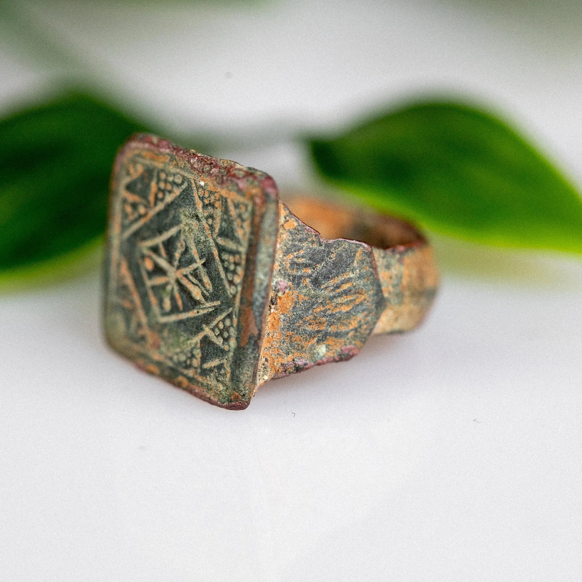 'Sirius'- Medieval Bronze Ring (14th–17th C. CE)  EU 49 / US 5 Aurora Antiqua