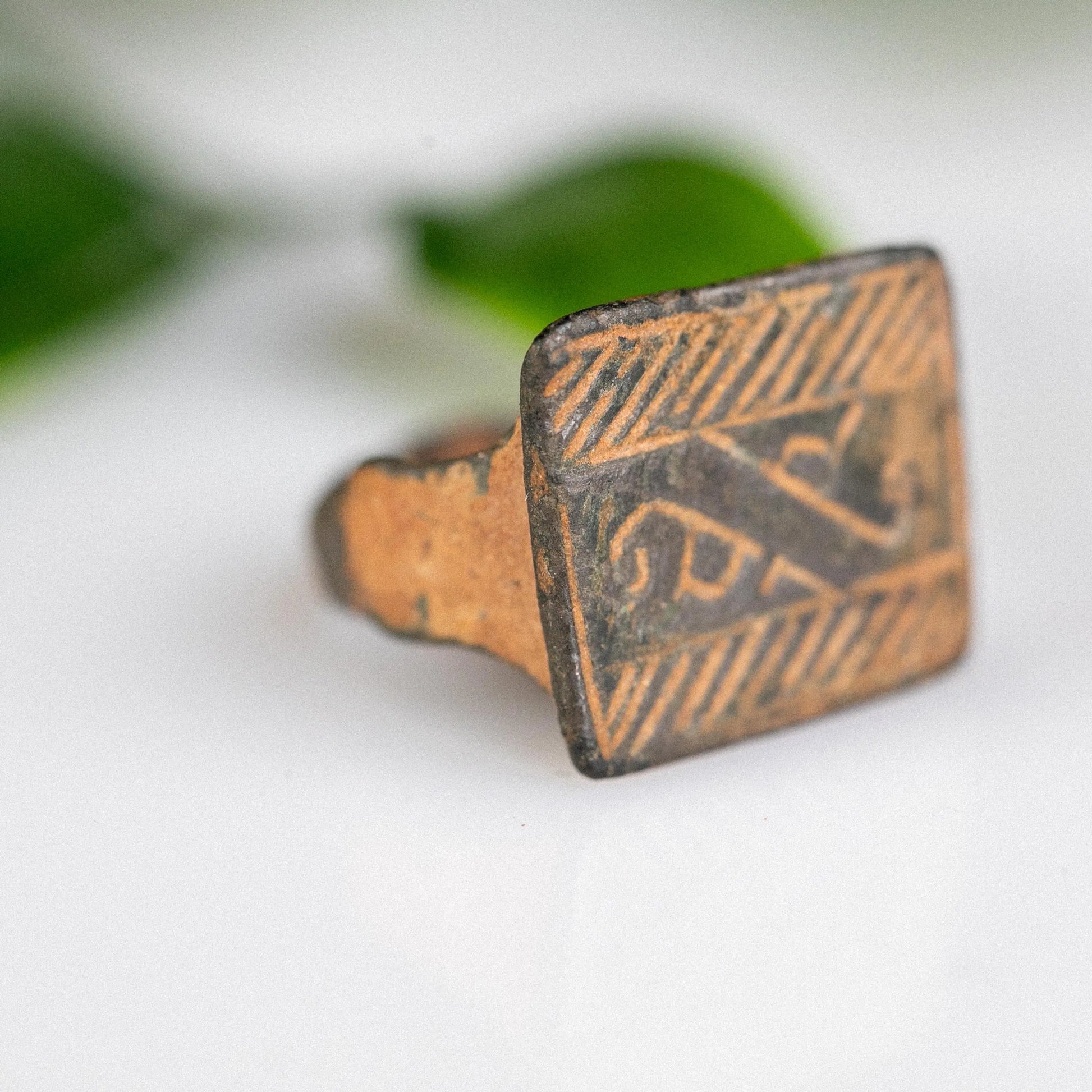 'Seraphis' - Medieval Bronze Ring  (14th–17th CE)  EU 57 / US 8 Aurora Antiqua