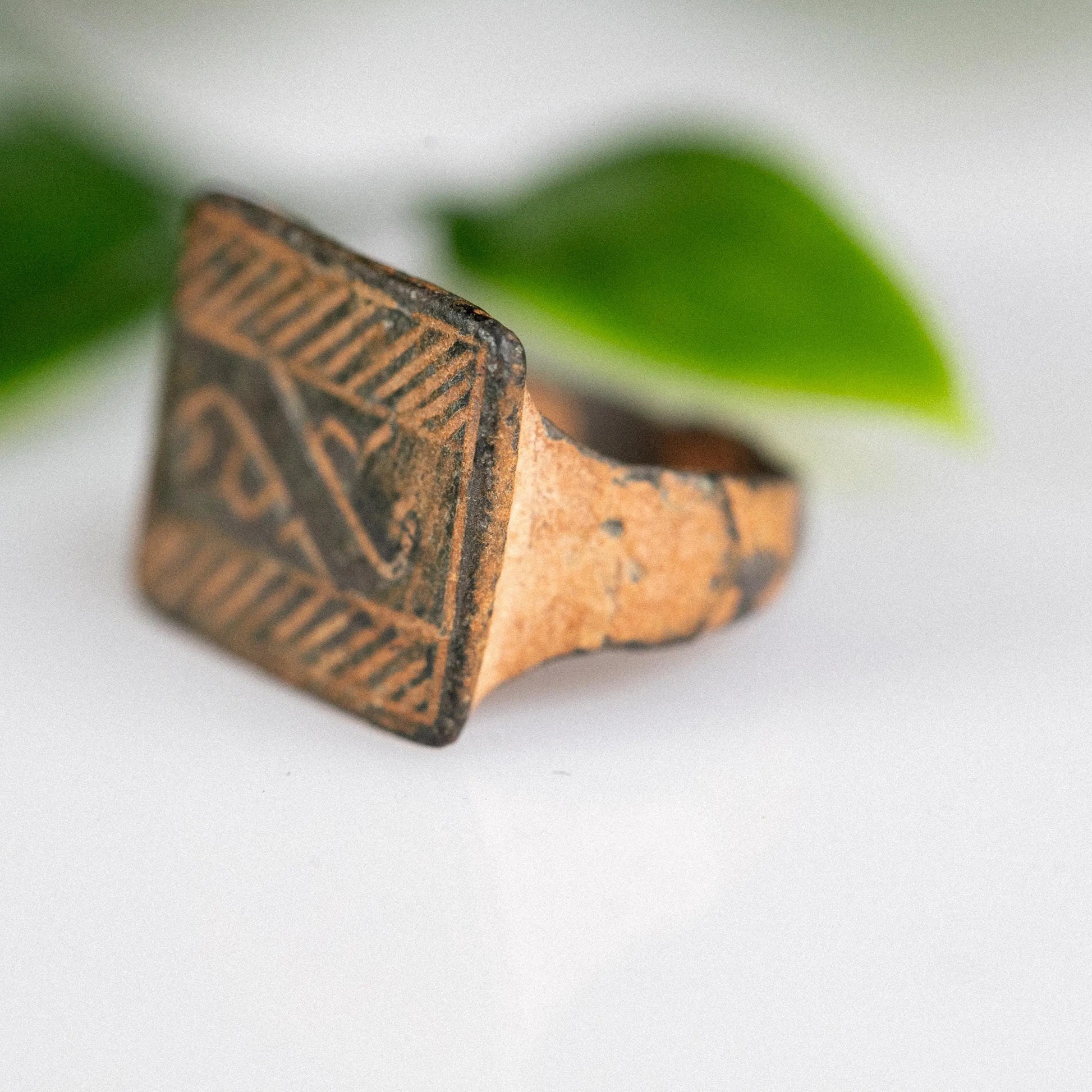 'Seraphis' - Medieval Bronze Ring  (14th–17th CE)  EU 57 / US 8 Aurora Antiqua