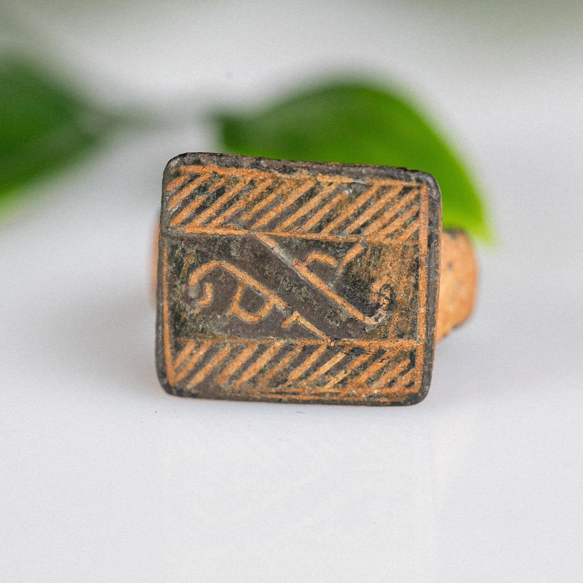 Medieval Bronze Ring 'Seraphis' (14th-17th c. CE) EU 57/US 8
