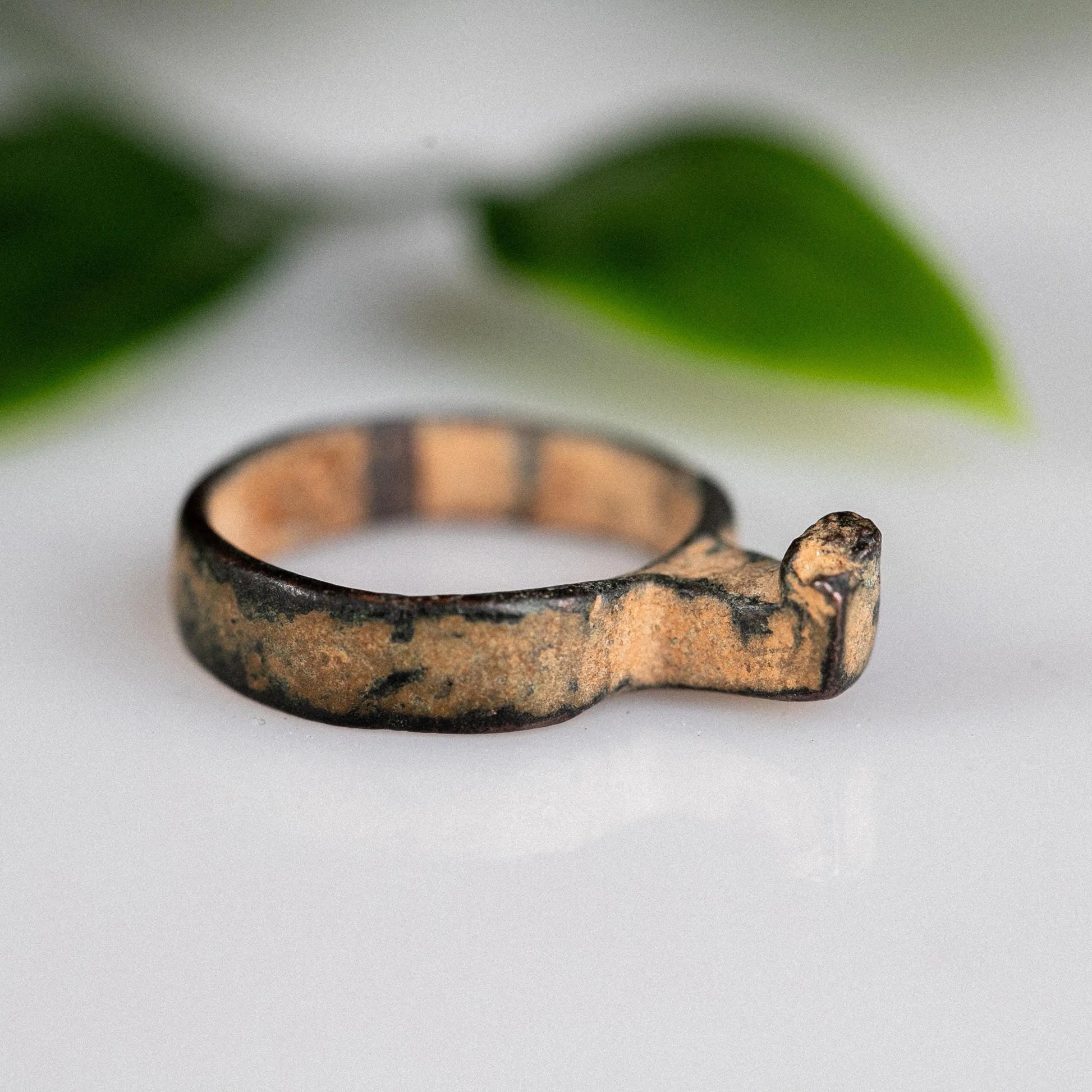 'Aldrich' -Medieval Bronze Ring (13th–17th C.CE) EU 52 / US 6 Aurora Antiqua