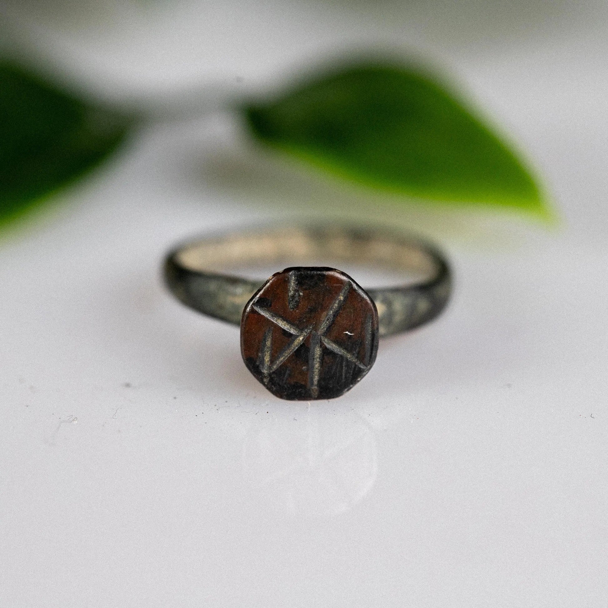 'Astralis' - Medieval Bronze Ring (10th–14th C. CE)  EU 50 / US 5.5 Aurora Antiqua