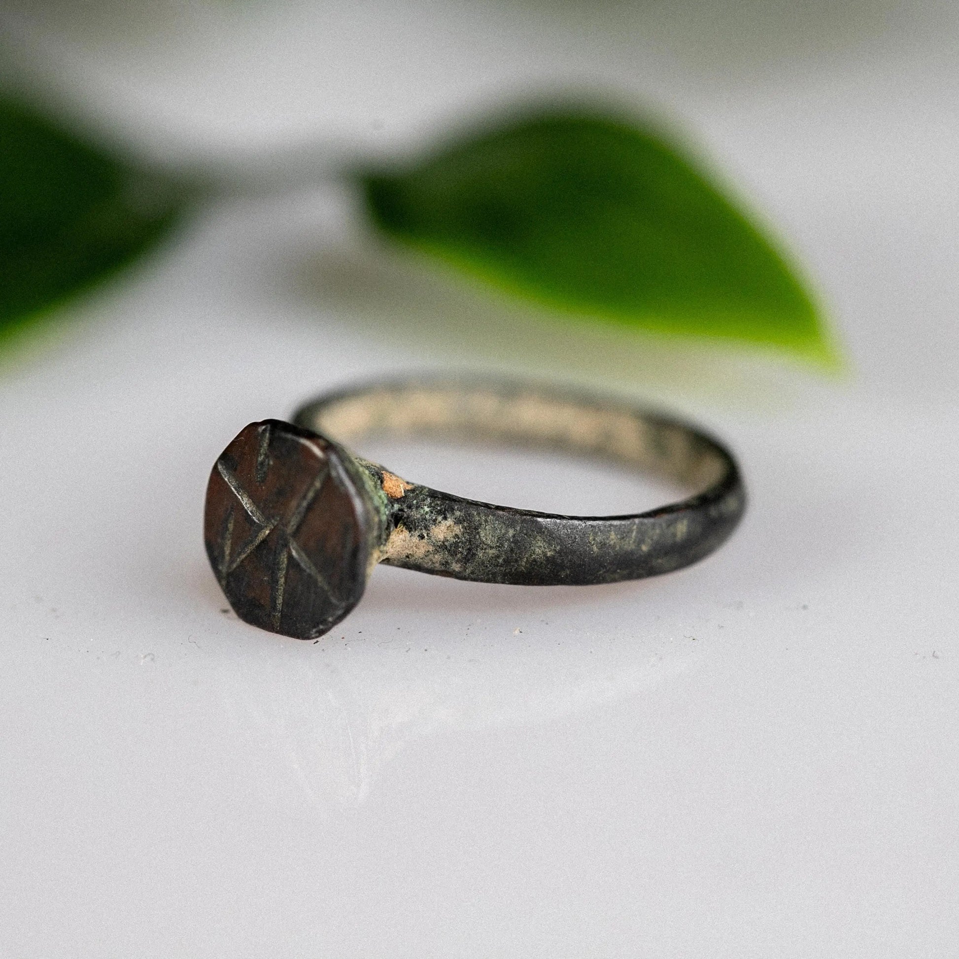 'Astralis' - Medieval Bronze Ring (10th–14th C. CE)  EU 50 / US 5.5 Aurora Antiqua