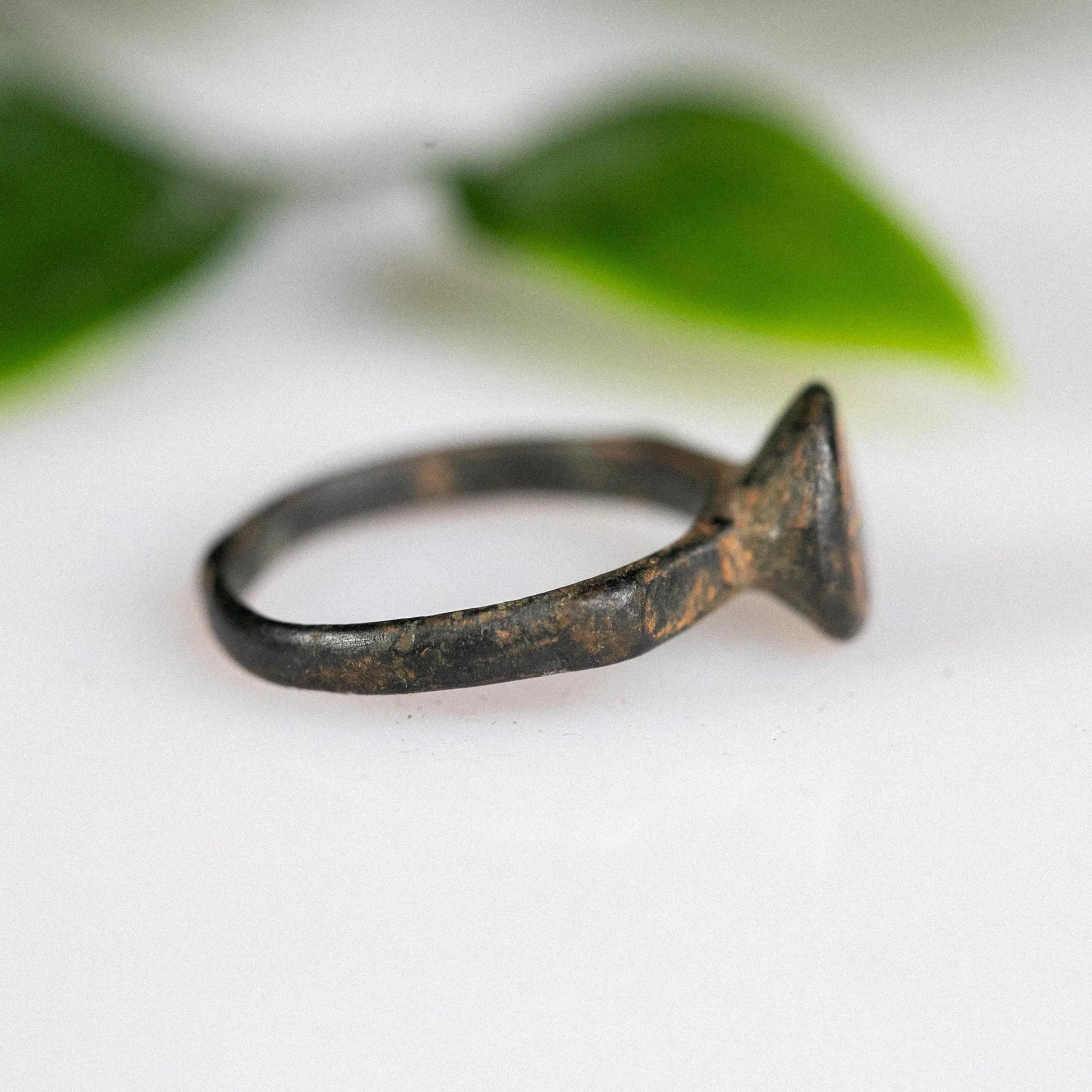 'Florian' - Medieval Bronze Ring (10th–14th C. CE) Monogram, EU 53 / US 6.5 Aurora Antiqua