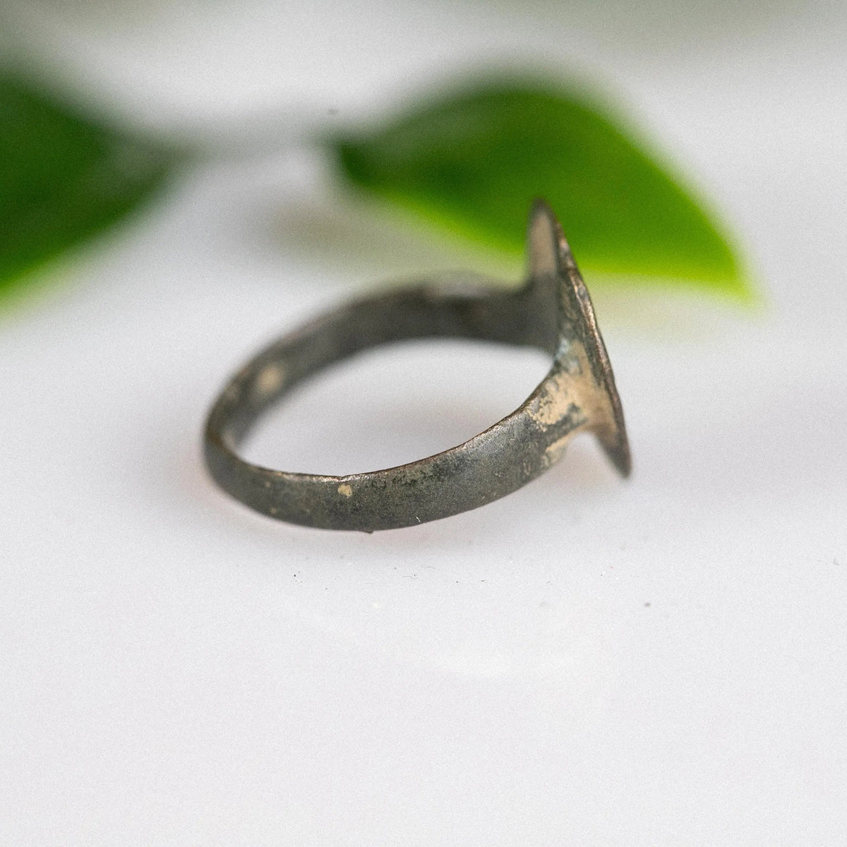 Medieval Bronze Ring 'Celoris' (12th-16th c. CE) EU 49/US 4.75