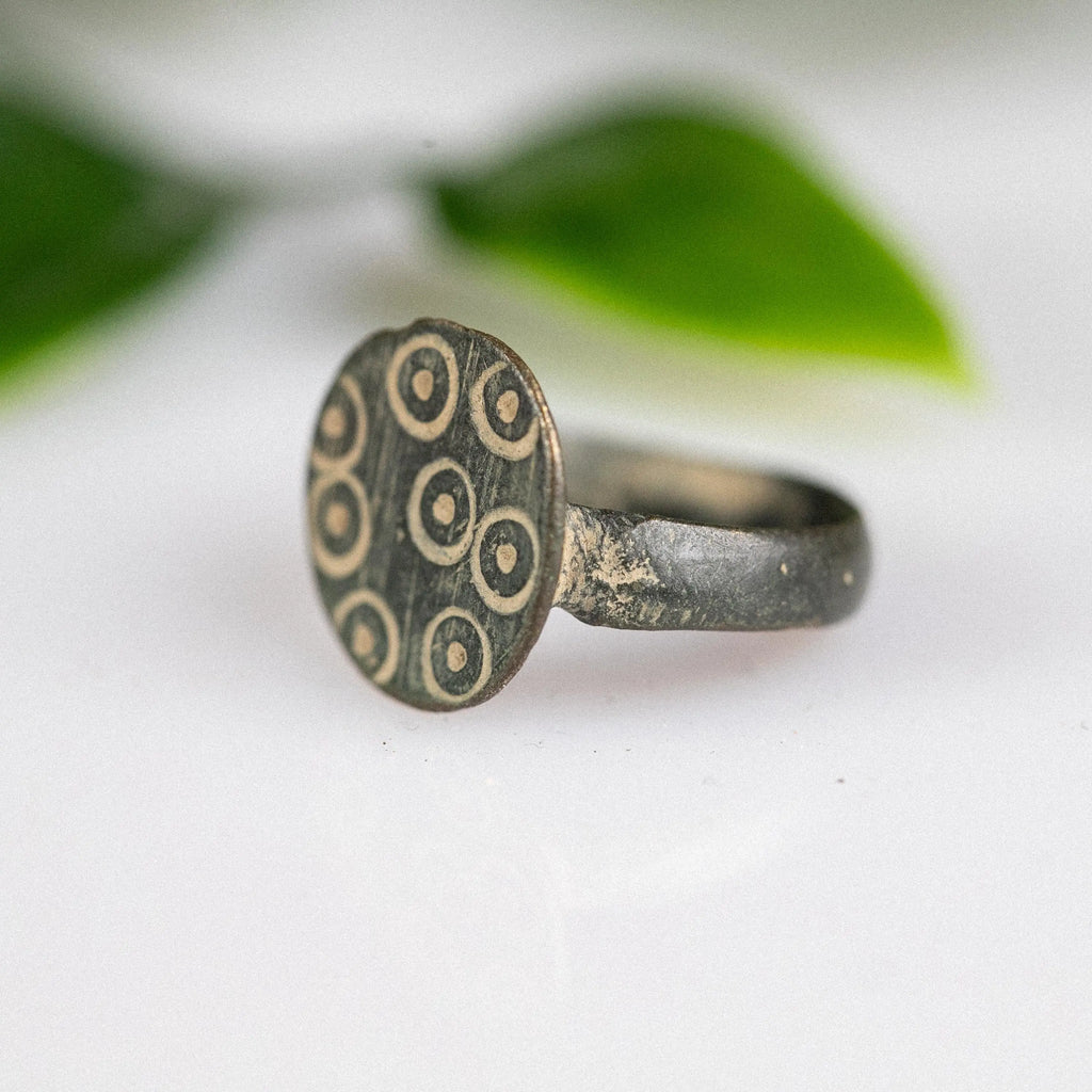 'Celoris' - Medieval Bronze Ring  (12th–16th CE) EU 49 / US 4.75 Aurora Antiqua