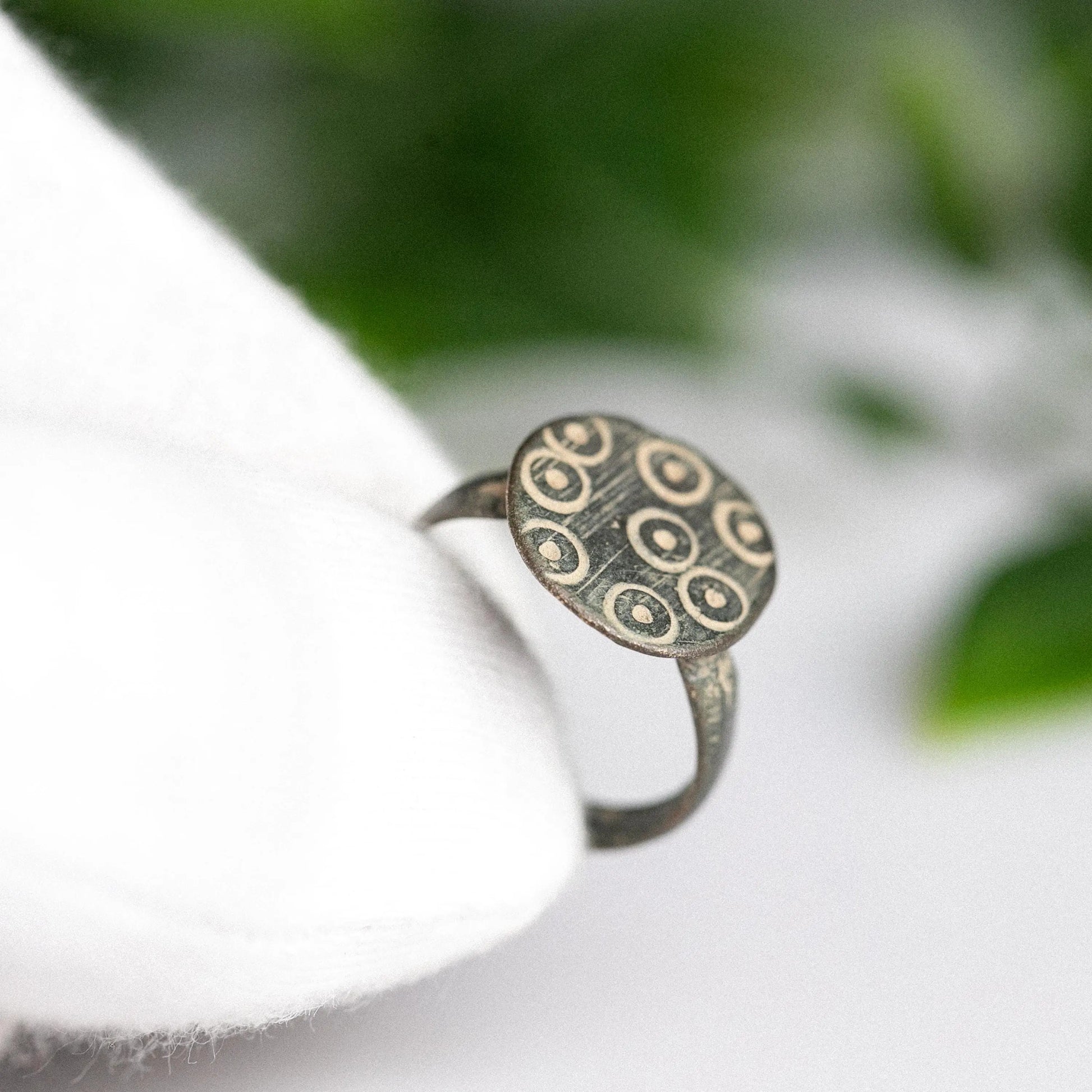 'Celoris' - Medieval Bronze Ring  (12th–16th CE) EU 49 / US 4.75 Aurora Antiqua
