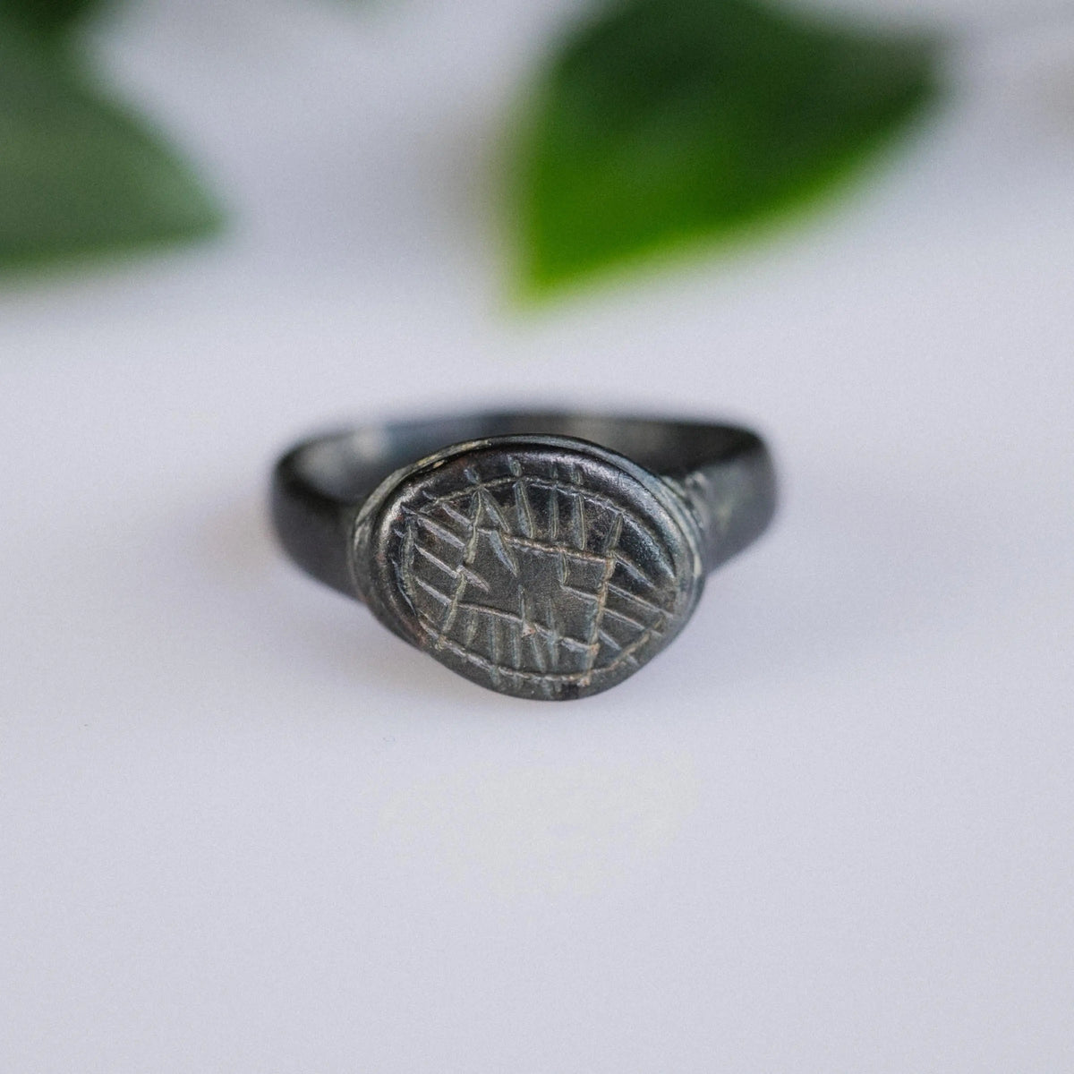 Medieval Bronze Ring 'Roderic' (12th c. CE) EU 48/US 4.25