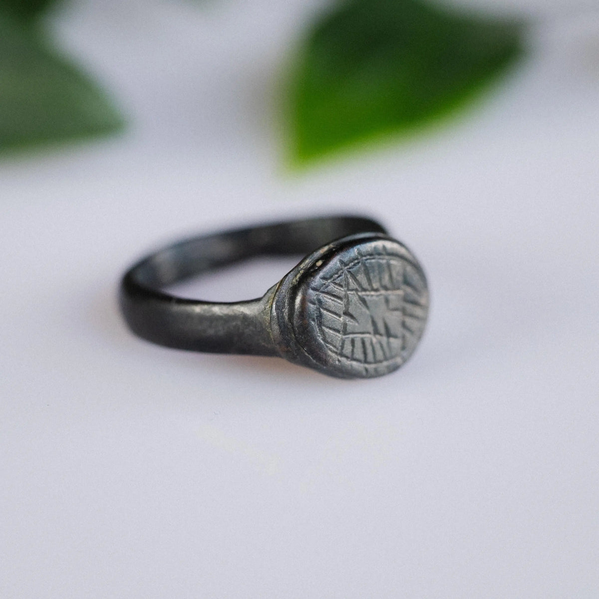 Medieval Bronze Ring 'Roderic' (12th c. CE) EU 48/US 4.25