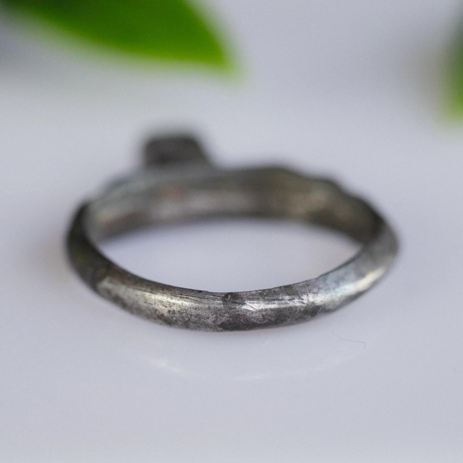 'Leontios' - Medieval Silver Ring  (12th–15th C. CE) EU 58 / US 8.5 Aurora Antiqua