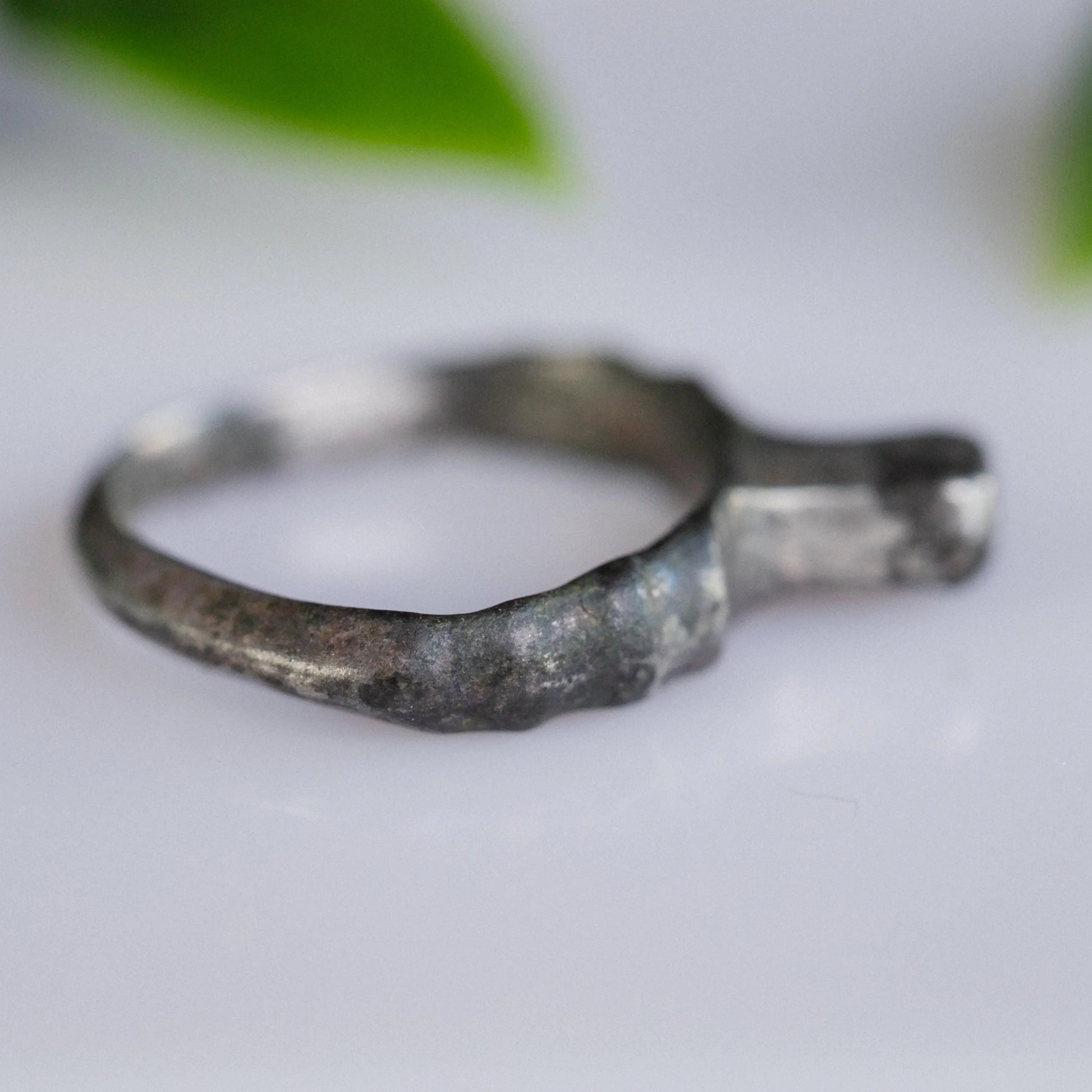 'Leontios' - Medieval Silver Ring  (12th–15th C. CE) EU 58 / US 8.5 Aurora Antiqua