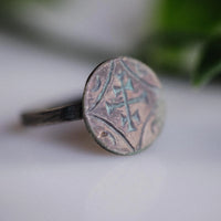 'Equitus' - Medieval Silver Crusader Signet Ring (9th–11th C. CE) EU 48 / US 4,5 Aurora Antiqua