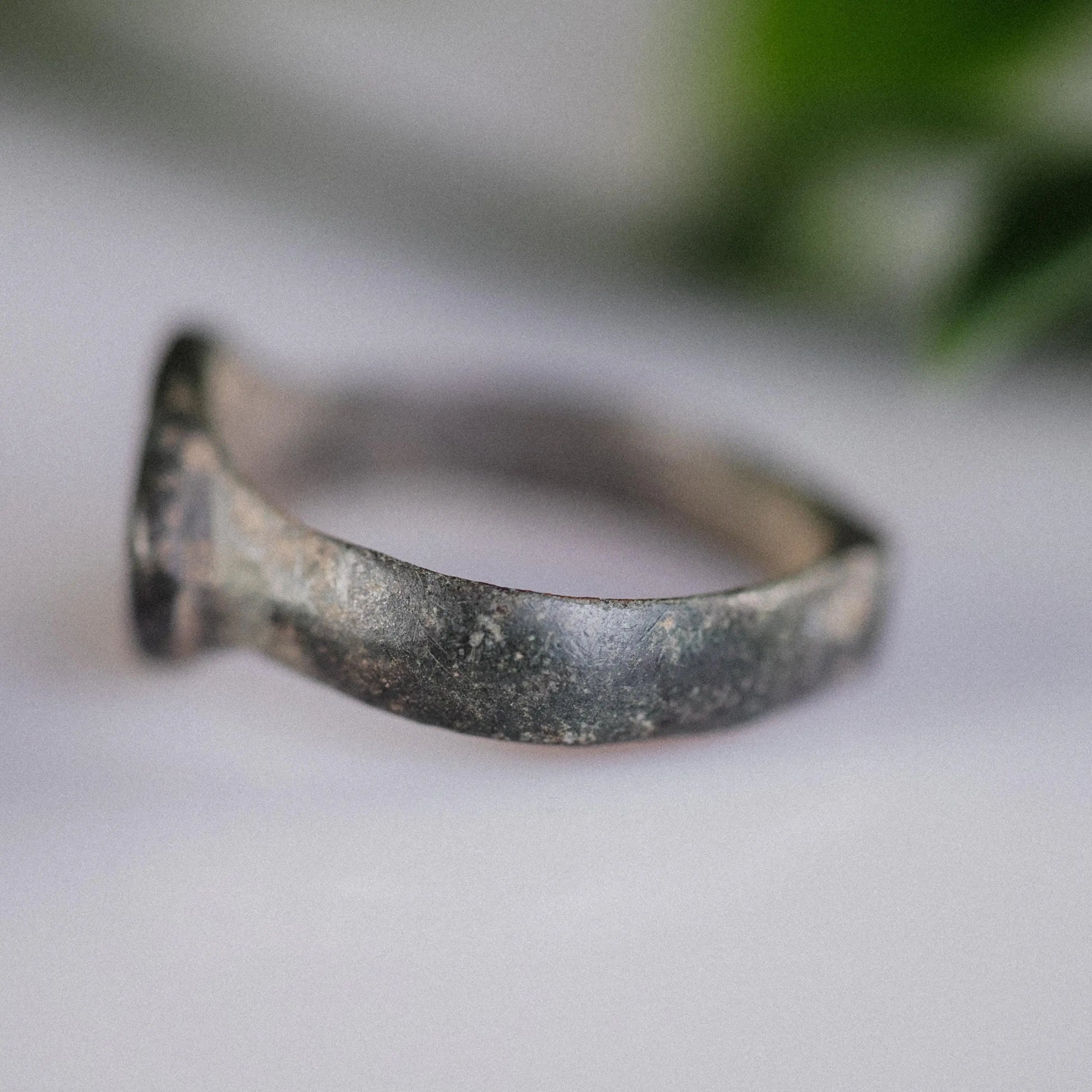 'Tessarion' - Medieval Bronze Signet Ring  (10th–13th CE) EU 54 / US 7 Aurora Antiqua