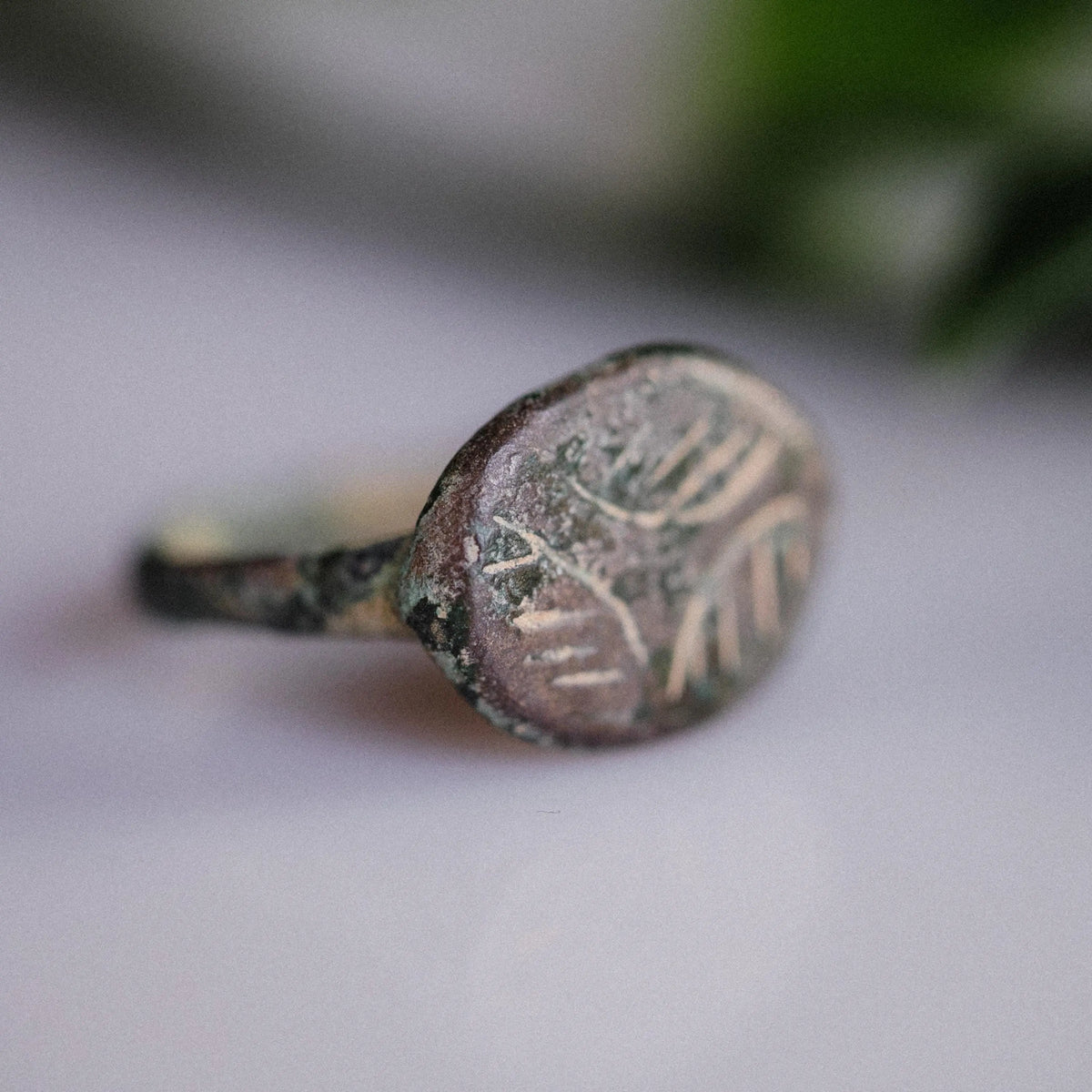 Medieval Bronze Ring 'Vernax' (9th-12th c. CE) EU 49/US 5