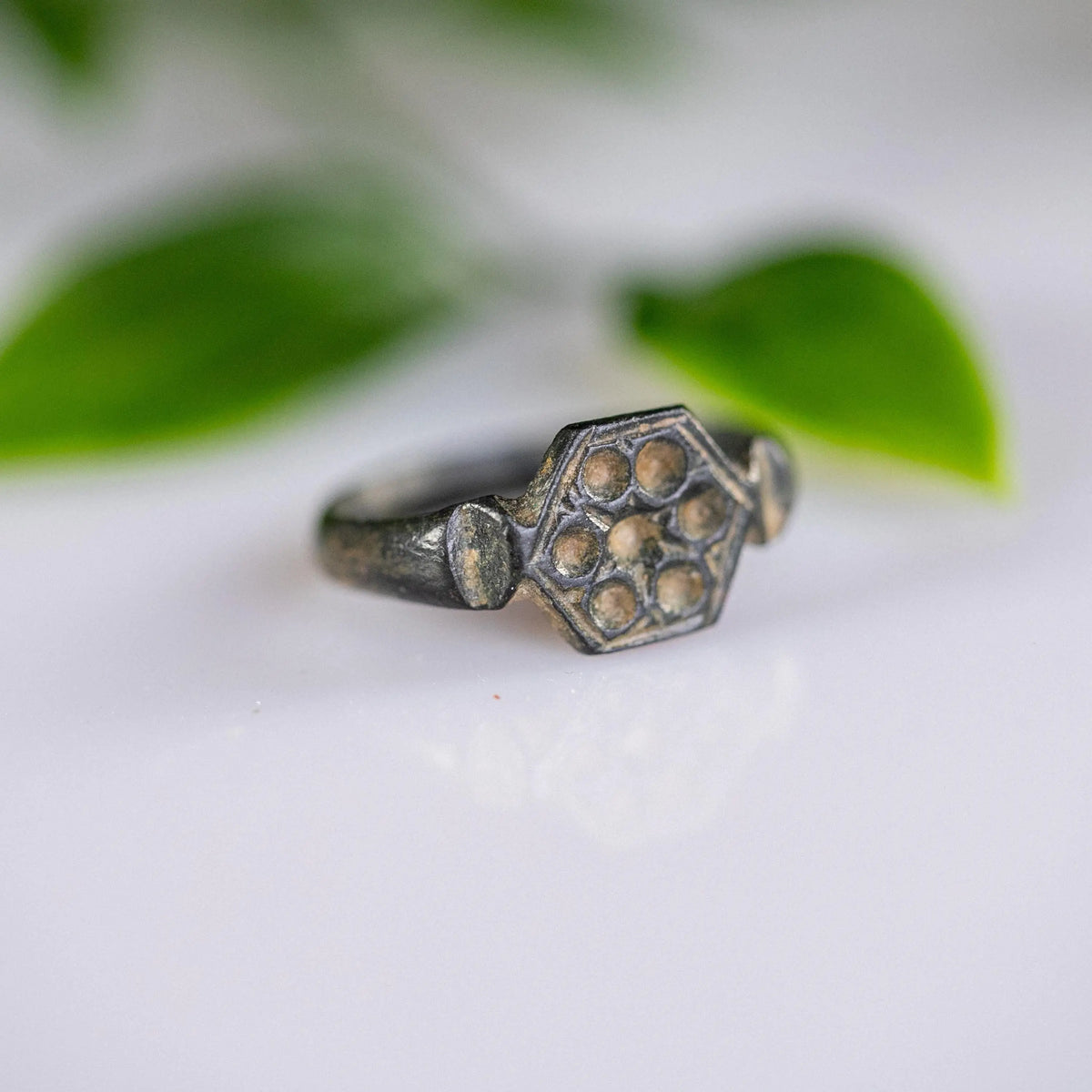 Roman Bronze Ring 'Fuscus' (3rd Century AD) EU 56/US 7.5