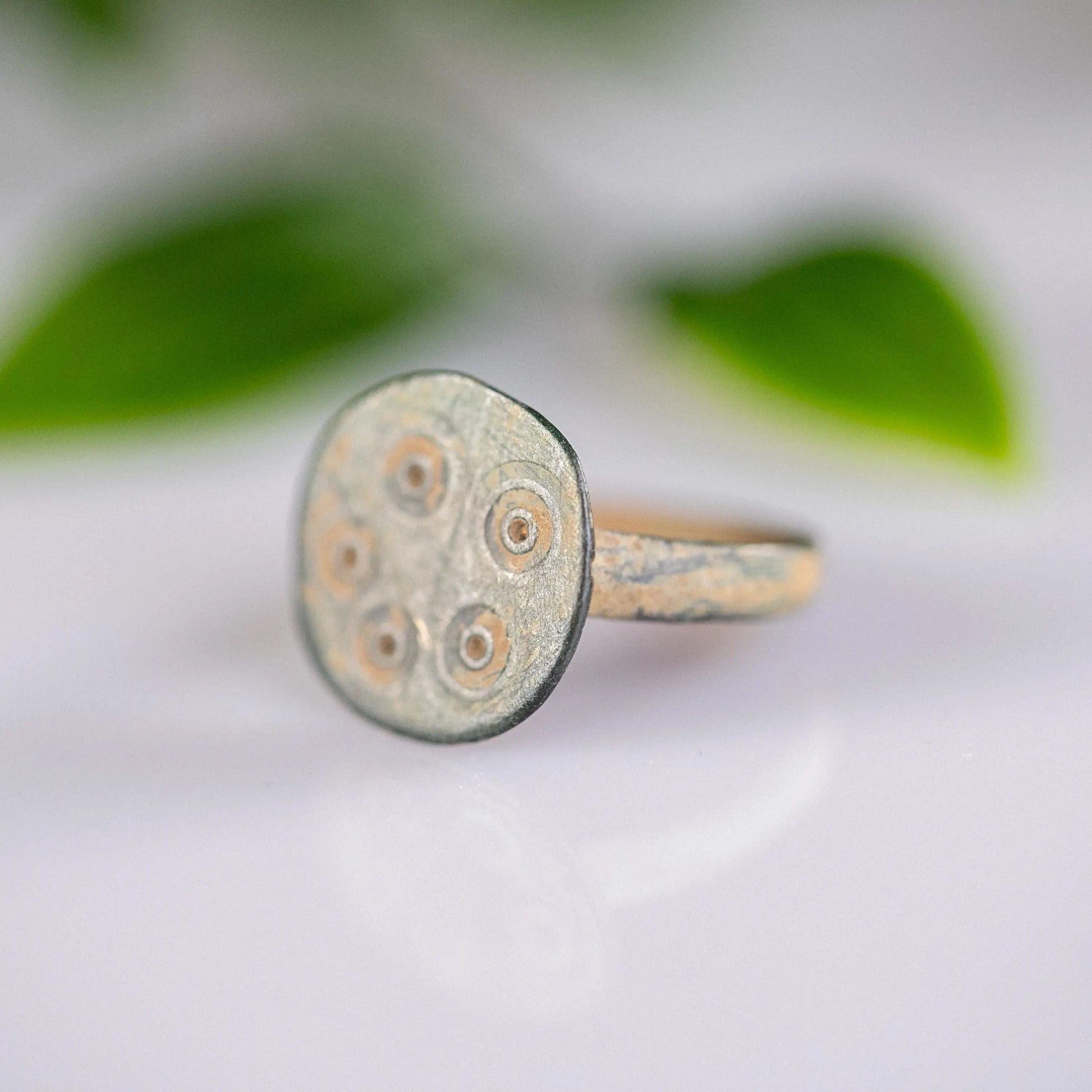 ‘Sigillo’ - Medieval Bronze Seal Ring  (12th–14th C. CE) EU 52 / US 6 Aurora Antiqua