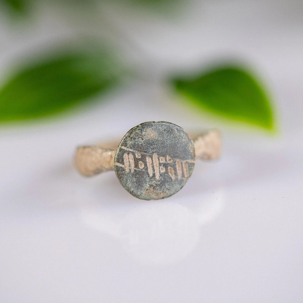 Roman Bronze Seal Ring 'Lucius' (1st-4th c. CE) EU 55/US 7.5