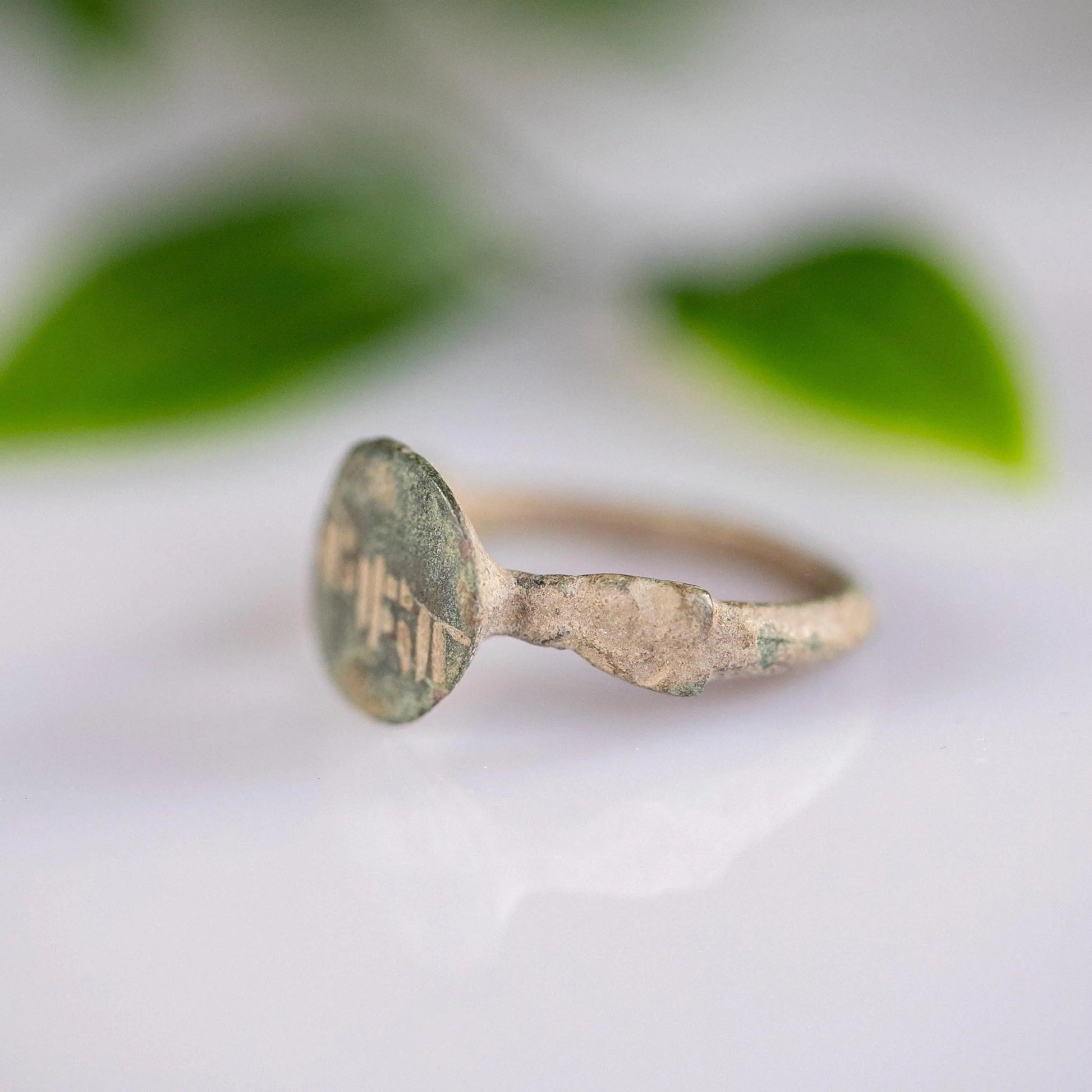 ‘Lucius’ - Ancient Roman Bronze Seal Ring (1st–4th C. CE) EU 55 / US 7.5 Aurora Antiqua