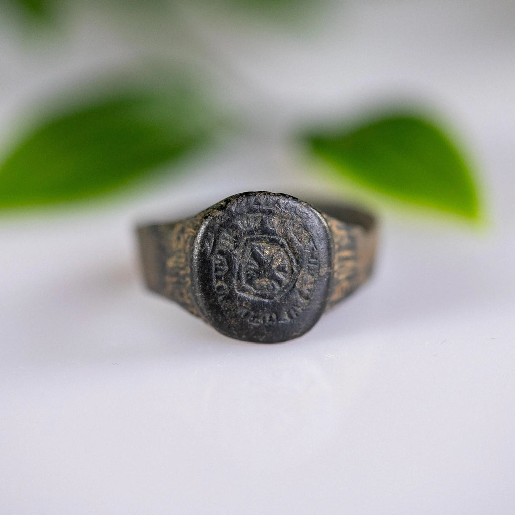 ‘Henricus’ - Medieval to Early Modern Bronze Signet Ring (14th–17th C. CE) EU 61 / US 9.5 Aurora Antiqua