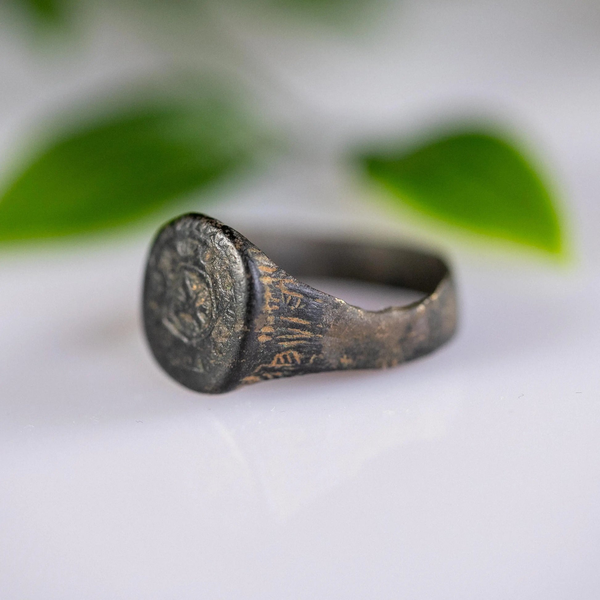 ‘Henricus’ - Medieval to Early Modern Bronze Signet Ring (14th–17th C. CE) EU 61 / US 9.5 Aurora Antiqua