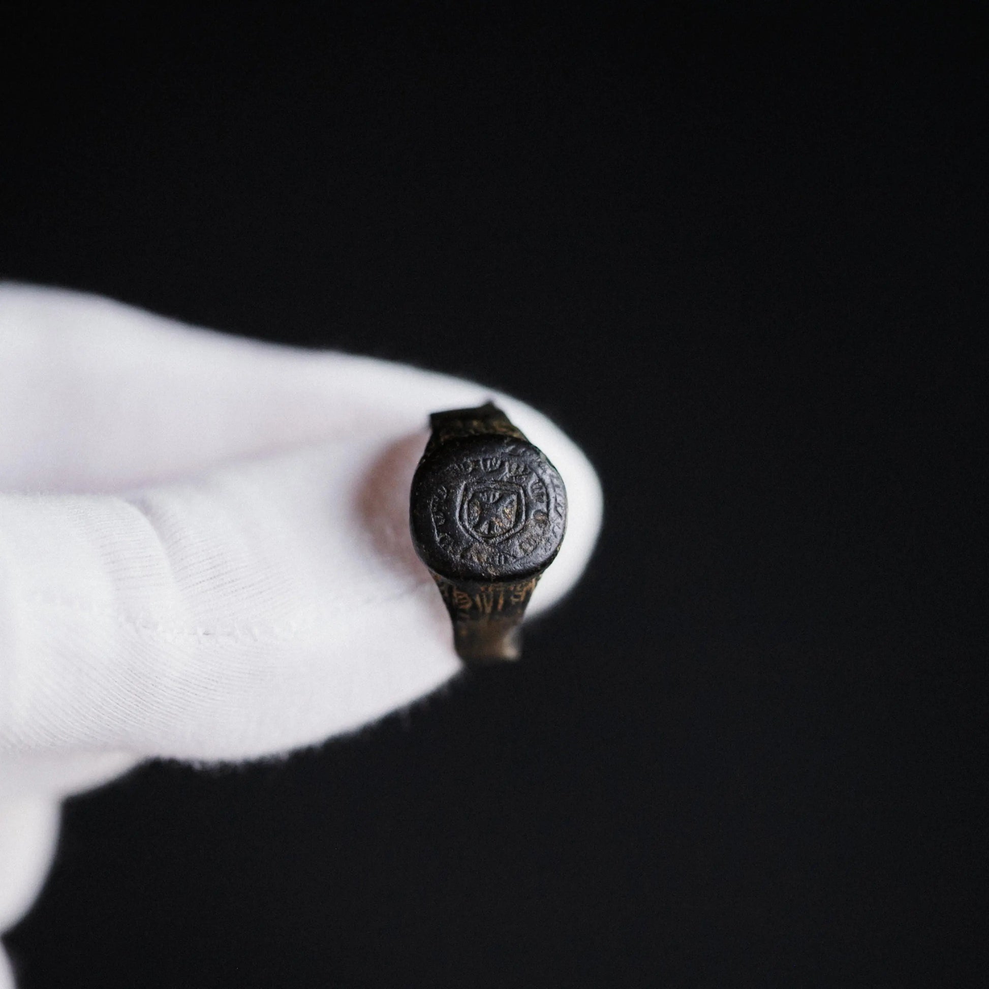 ‘Henricus’ - Medieval to Early Modern Bronze Signet Ring (14th–17th C. CE) EU 61 / US 9.5 Aurora Antiqua