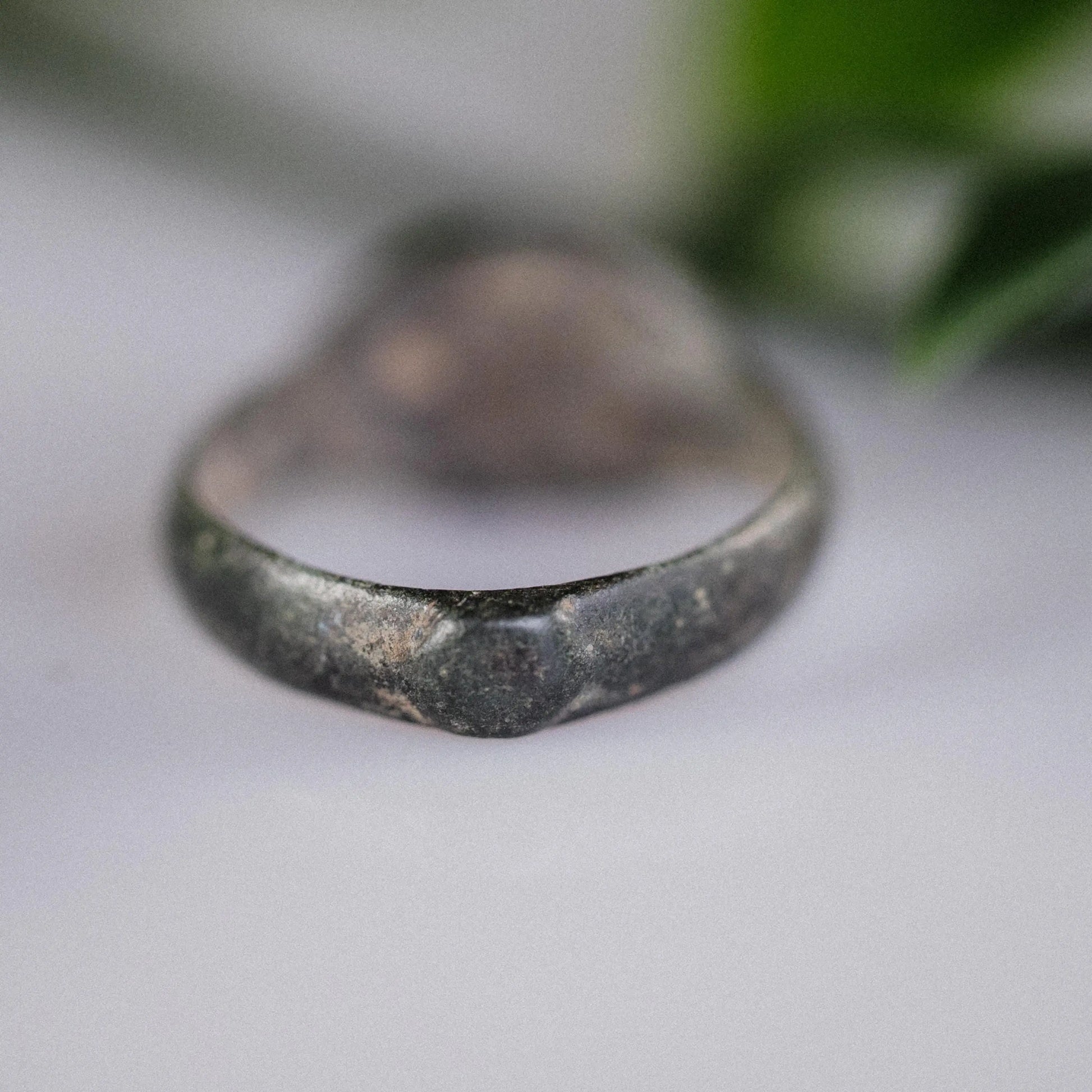 'Tessarion' - Medieval Bronze Signet Ring  (10th–13th CE) EU 54 / US 7 Aurora Antiqua