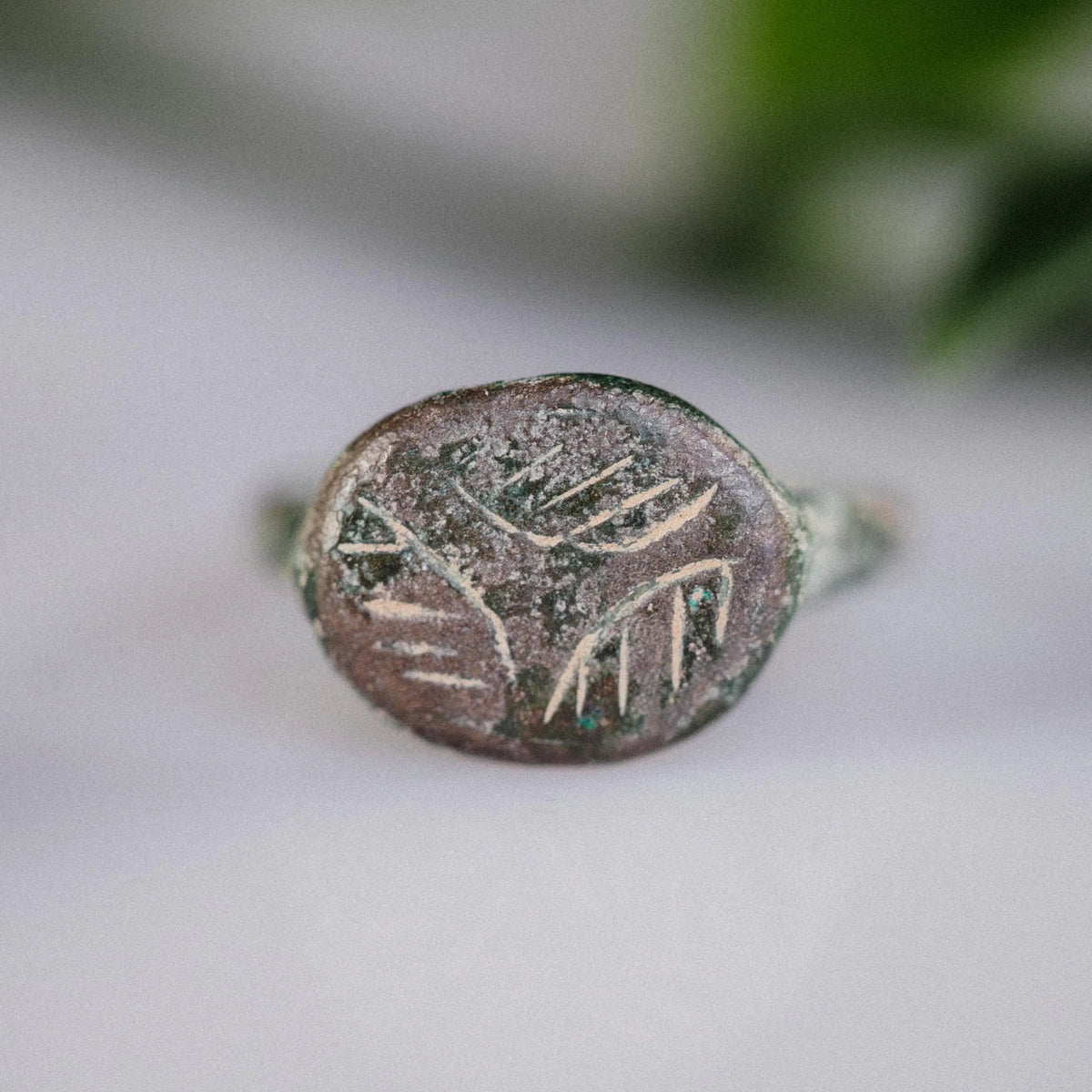 Medieval Bronze Ring 'Vernax' (9th-12th c. CE) EU 49/US 5