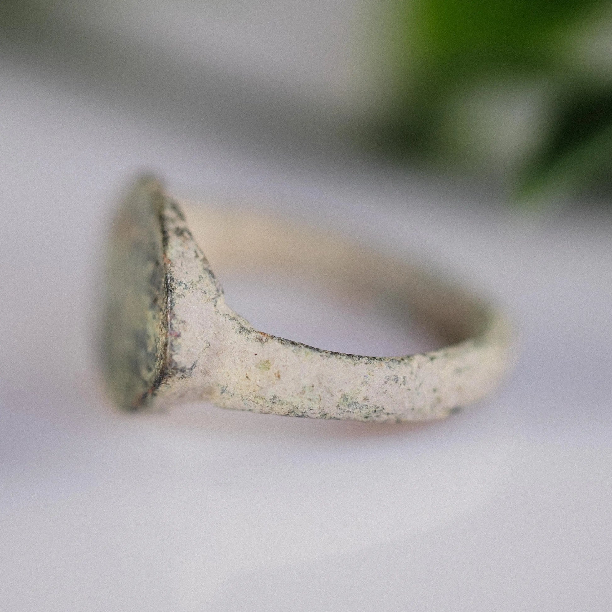 ‘Oval of Benoit’ - Medieval Bronze Ring  (12th–15th C. CE) EU 54 / US 7 Aurora Antiqua