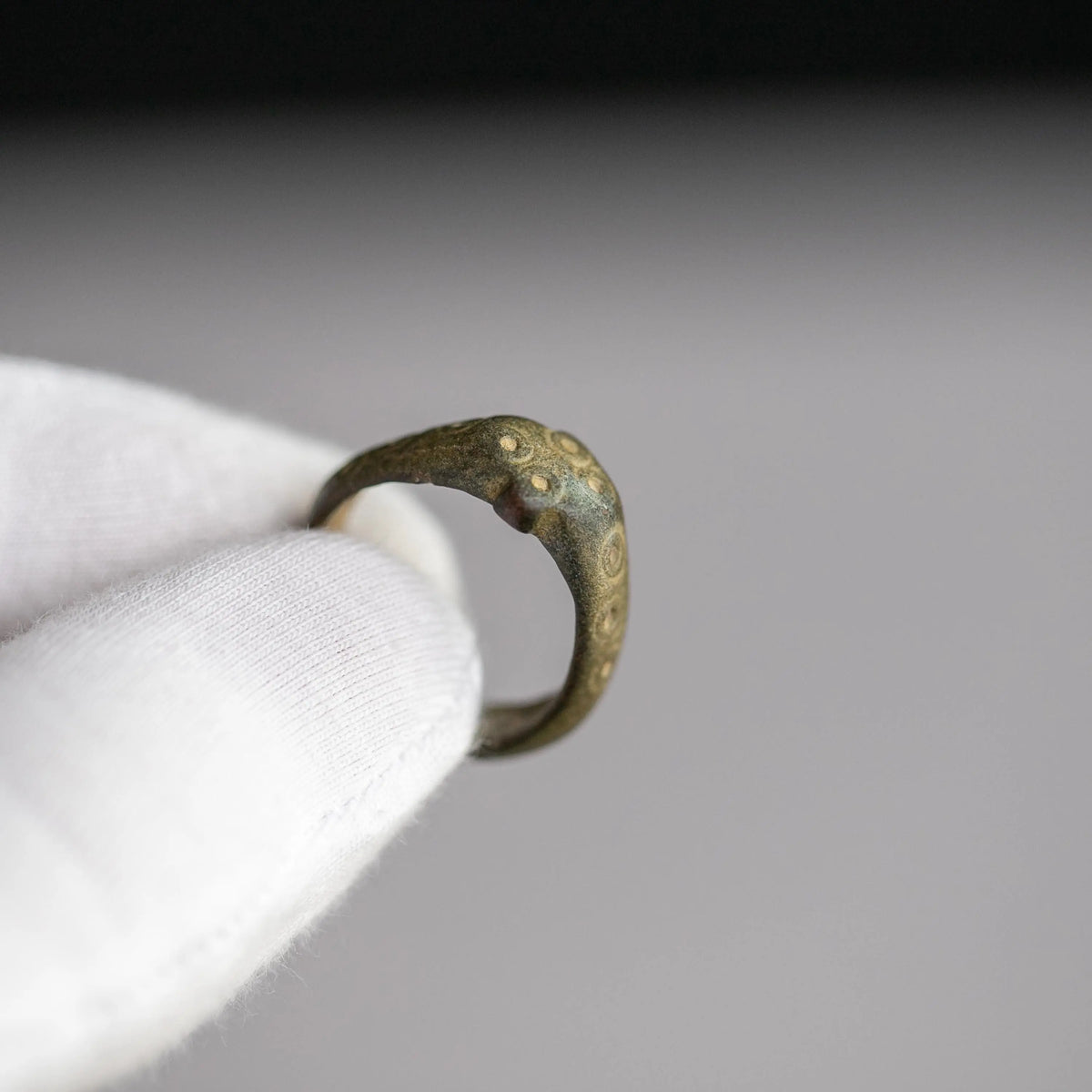 Medieval Bronze Ring 'Constantinus' (12th-14th c. CE) EU 54/US 7