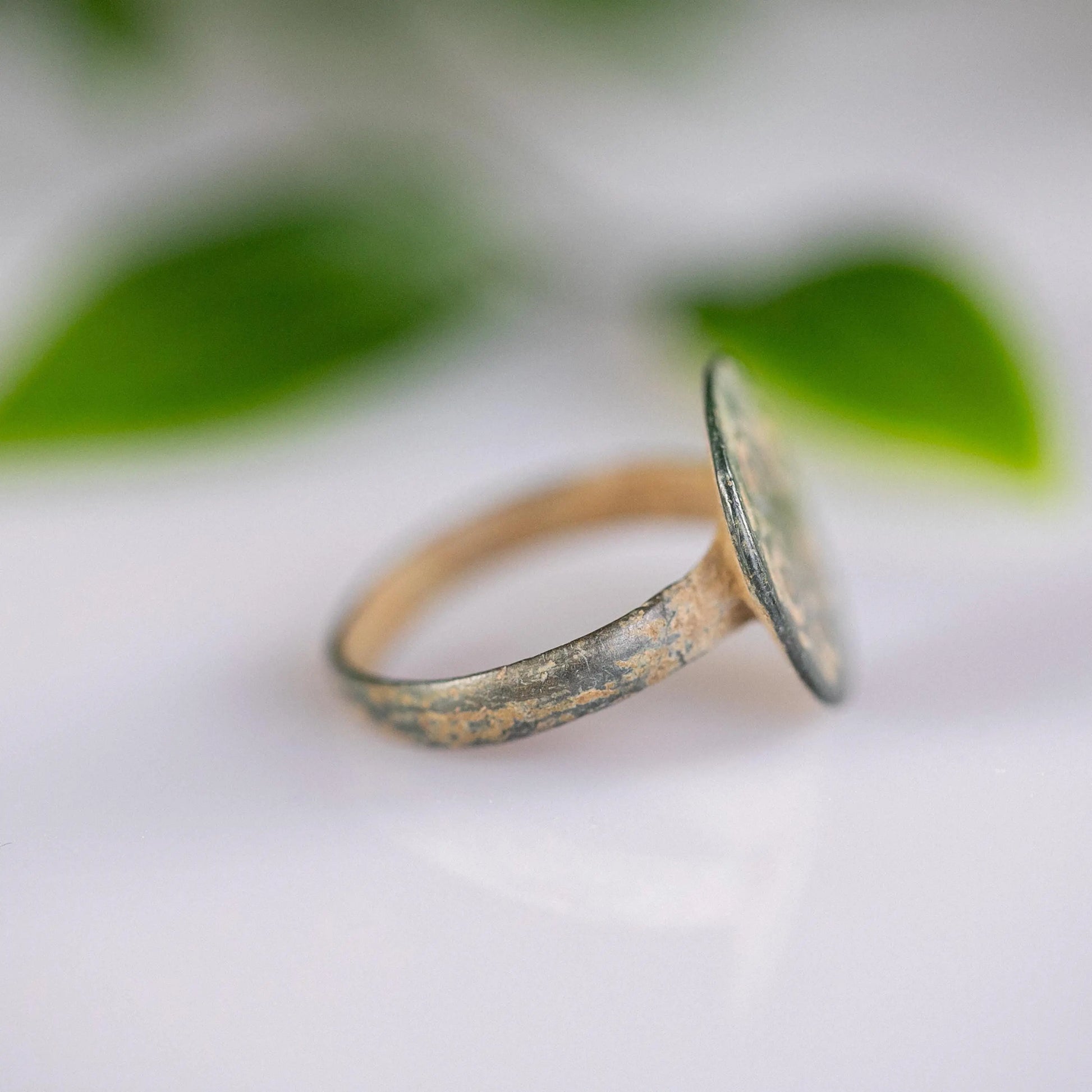 ‘Sigillo’ - Medieval Bronze Seal Ring  (12th–14th C. CE) EU 52 / US 6 Aurora Antiqua