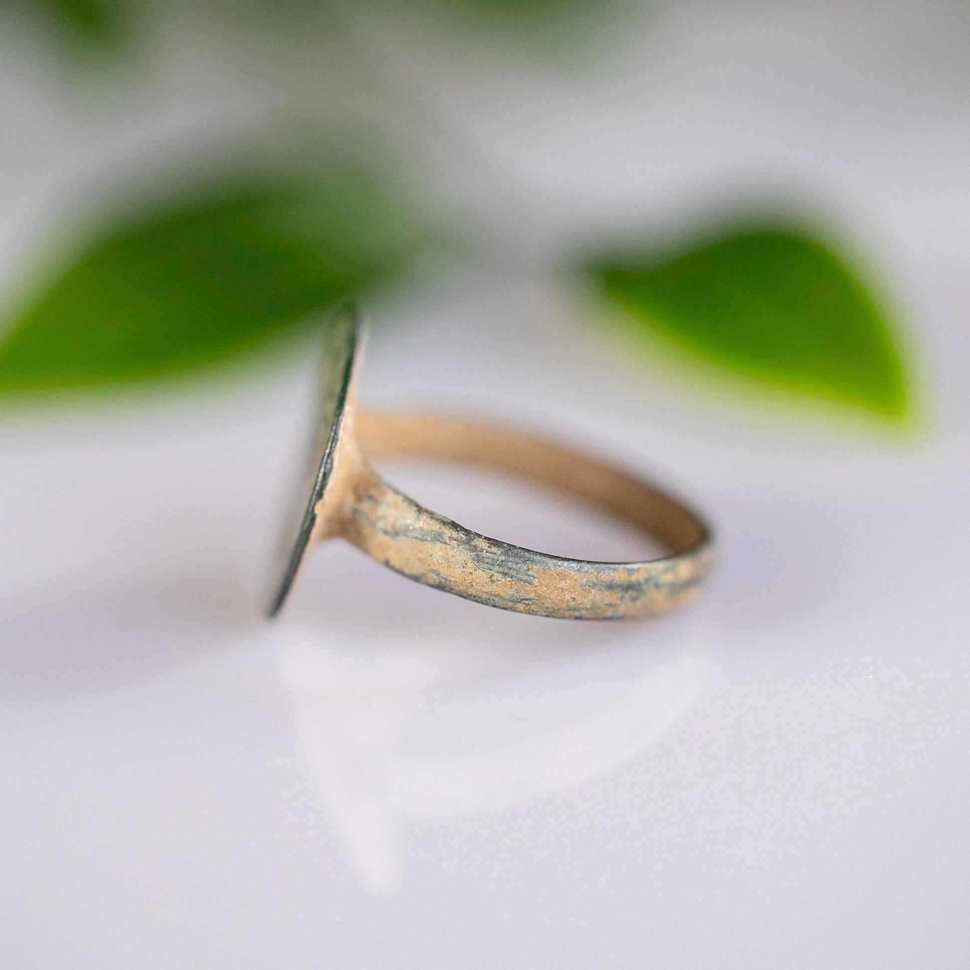 ‘Sigillo’ - Medieval Bronze Seal Ring  (12th–14th C. CE) EU 52 / US 6 Aurora Antiqua