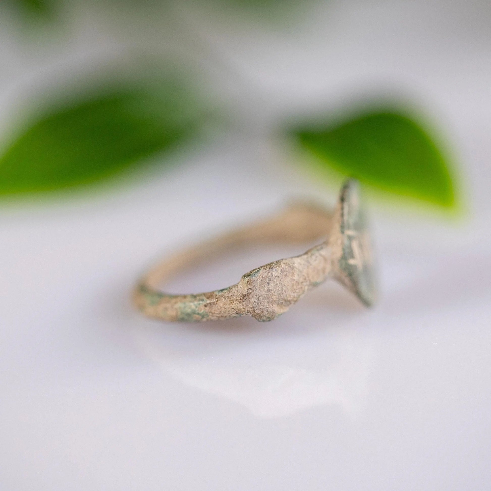 ‘Lucius’ - Ancient Roman Bronze Seal Ring (1st–4th C. CE) EU 55 / US 7.5 Aurora Antiqua