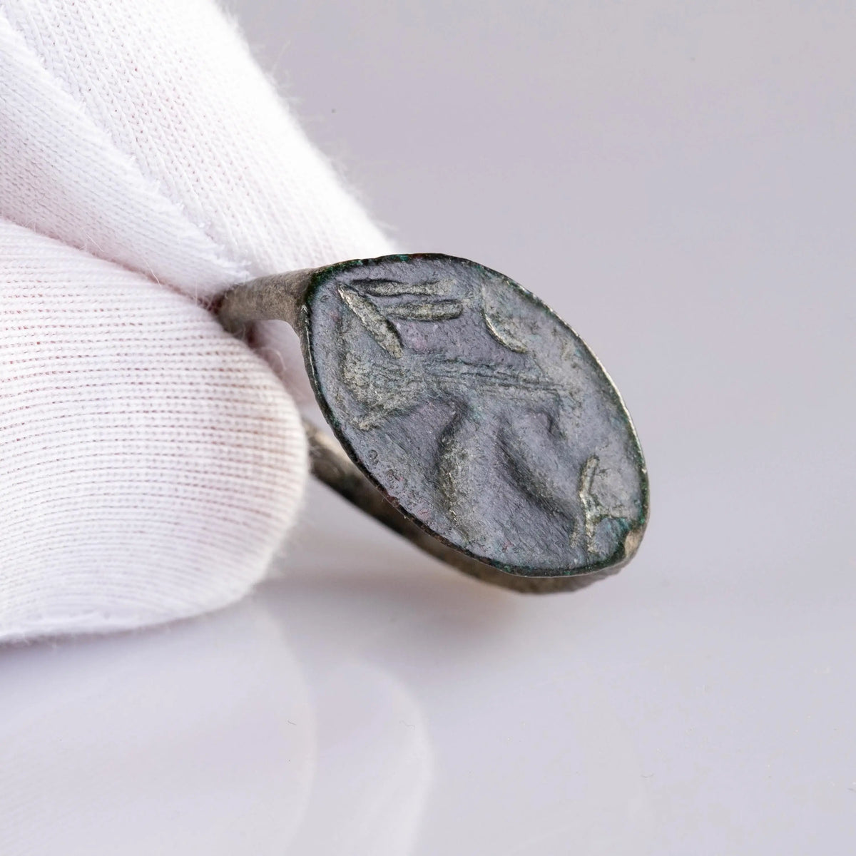 Greek Bronze Ring 'Iphios' (5th c. BCE) EU 60/US 9.5