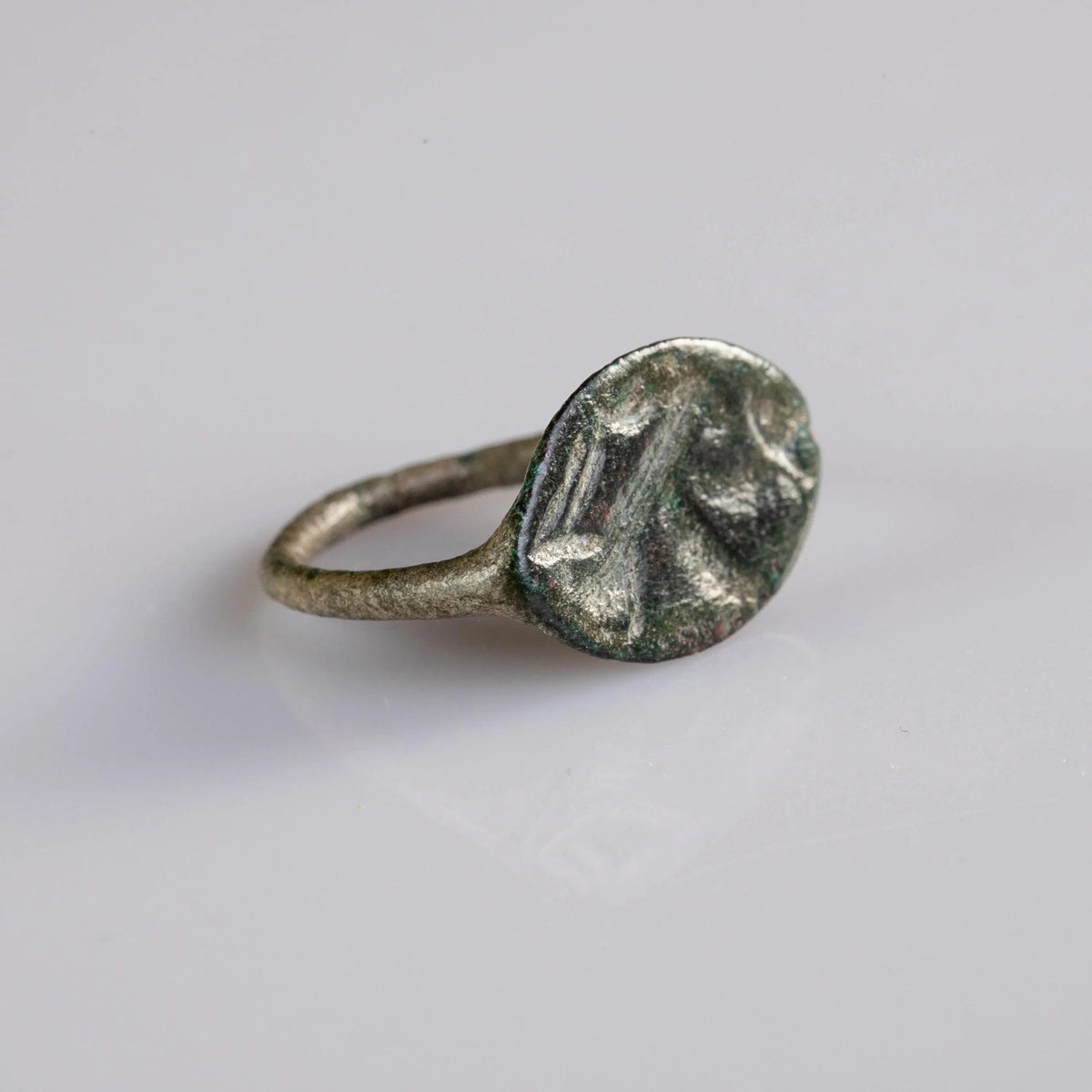 Greek Bronze Ring 'Iphios' (5th c. BCE) EU 60/US 9.5