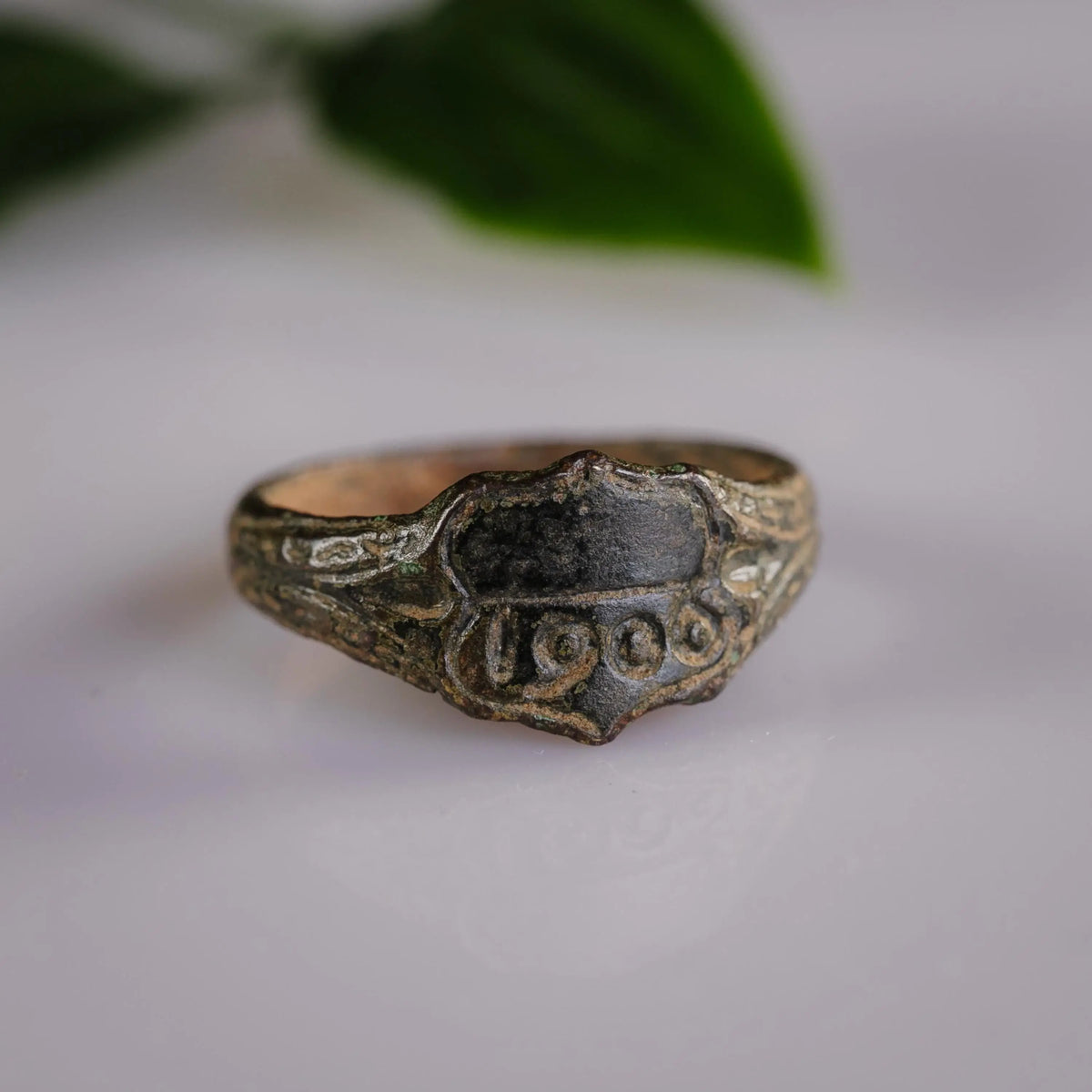 Post-Medieval Bronze Ring 'Albertus' (19th c. CE) EU 57/US 8