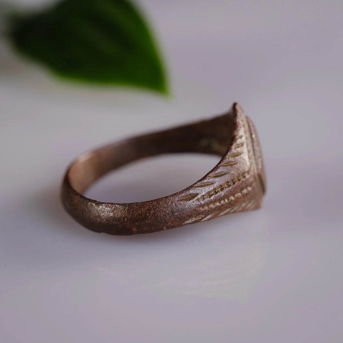 Post-Medieval Bronze Ring 'Octavius' (17th-19th c. CE) EU 60/US 9.5