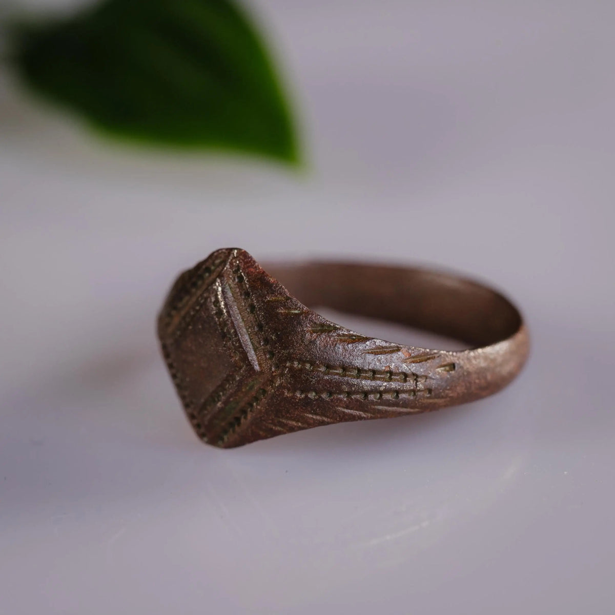 Post-Medieval Bronze Ring 'Octavius' (17th-19th c. CE) EU 60/US 9.5