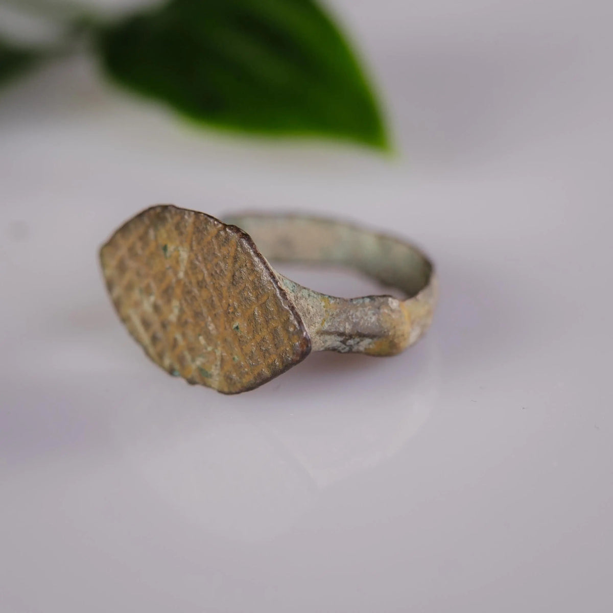 Late Roman Bronze Ring 'Ferreus' (3rd-9th c. CE) EU 53/US 6.5