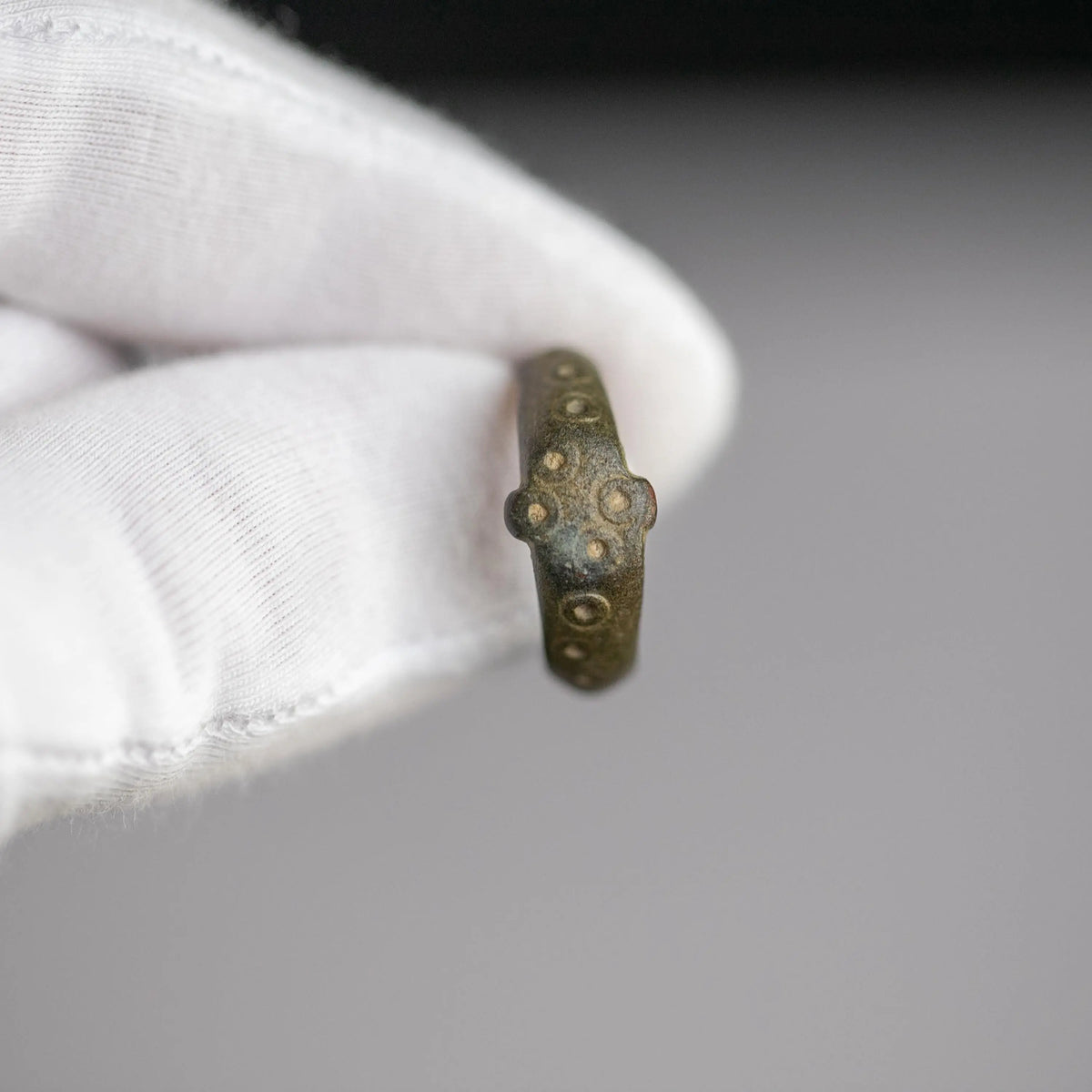 Medieval Bronze Ring 'Constantinus' (12th-14th c. CE) EU 54/US 7