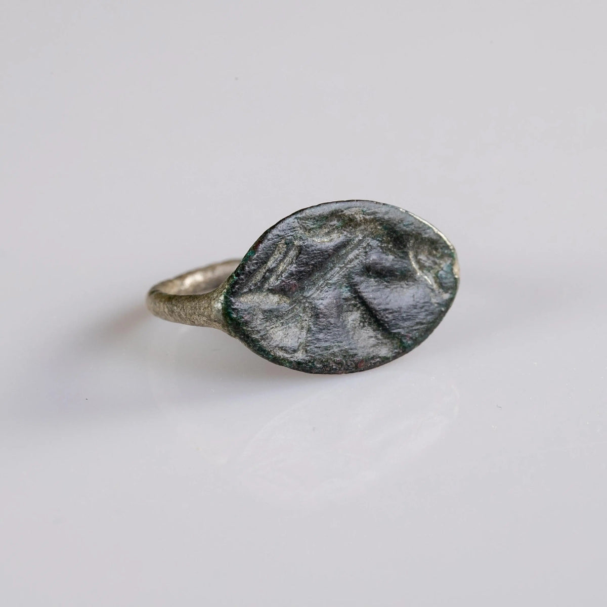 Greek Bronze Ring 'Iphios' (5th c. BCE) EU 60/US 9.5