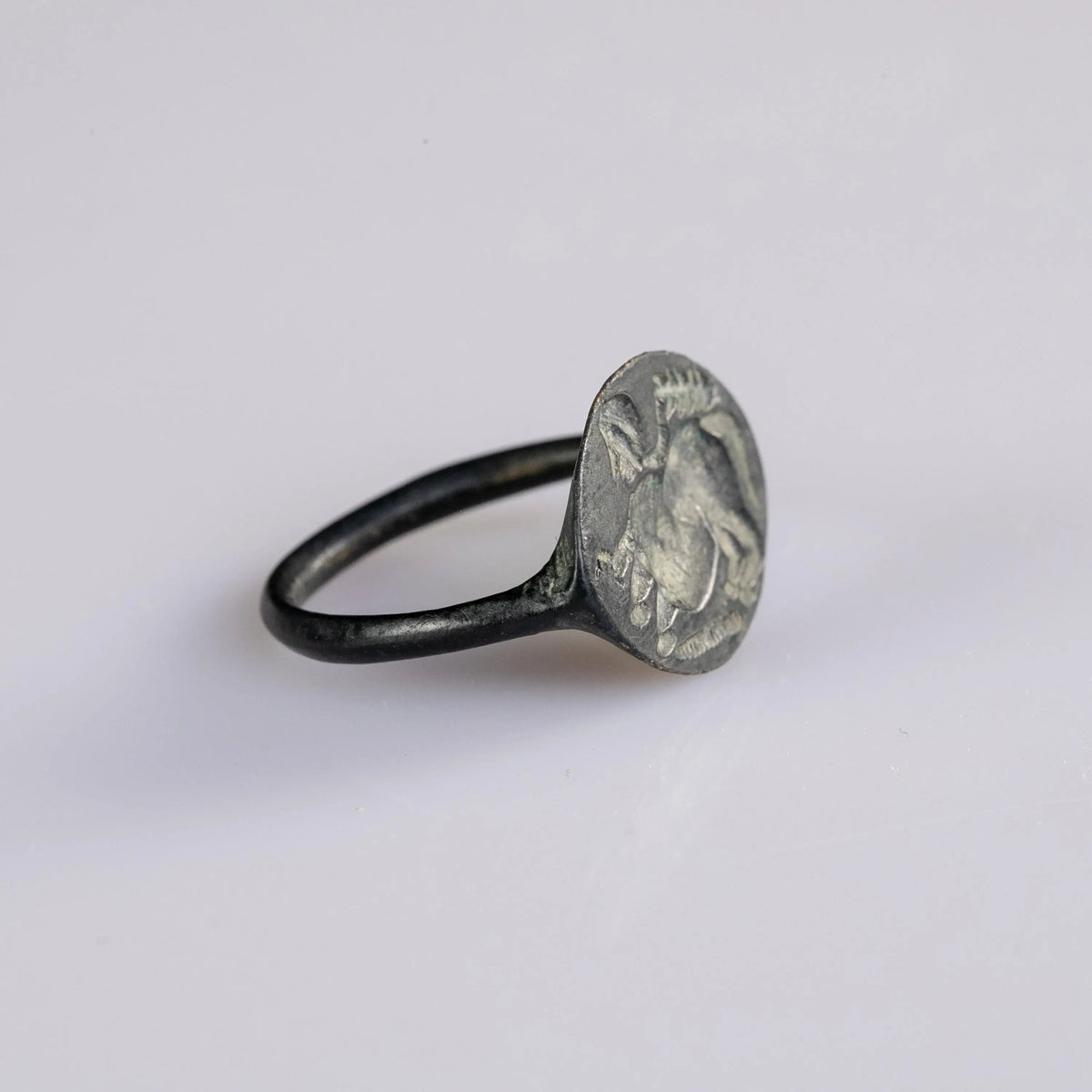 Greek Bronze Ring 'Chimaron' (4th c. BCE) EU 56/US 7.75