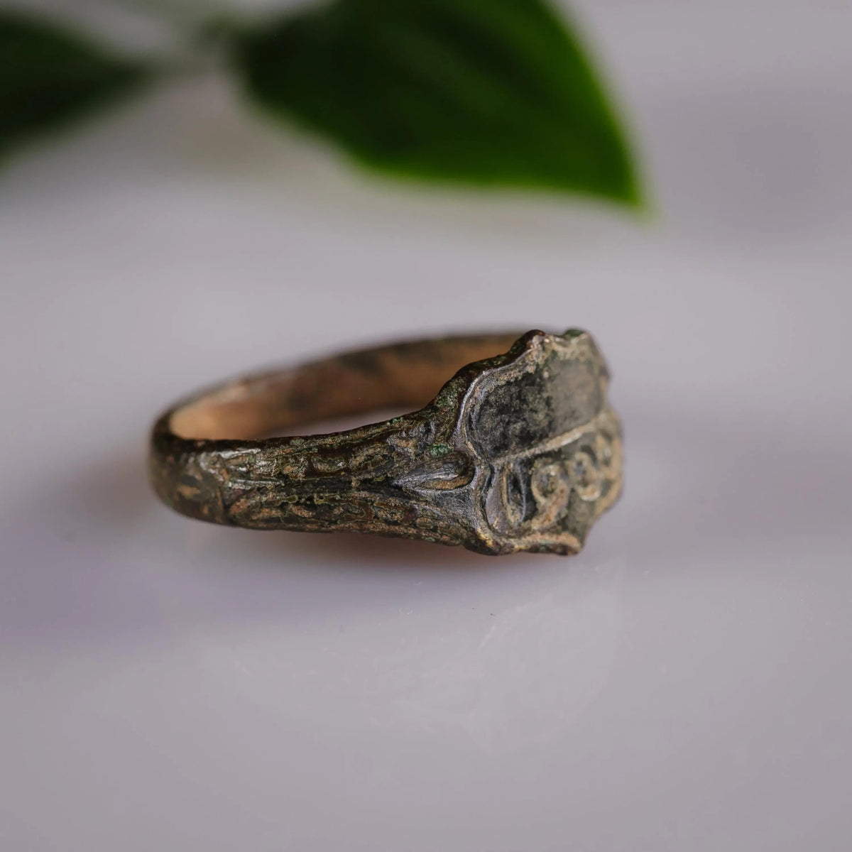 Post-Medieval Bronze Ring 'Albertus' (19th c. CE) EU 57/US 8