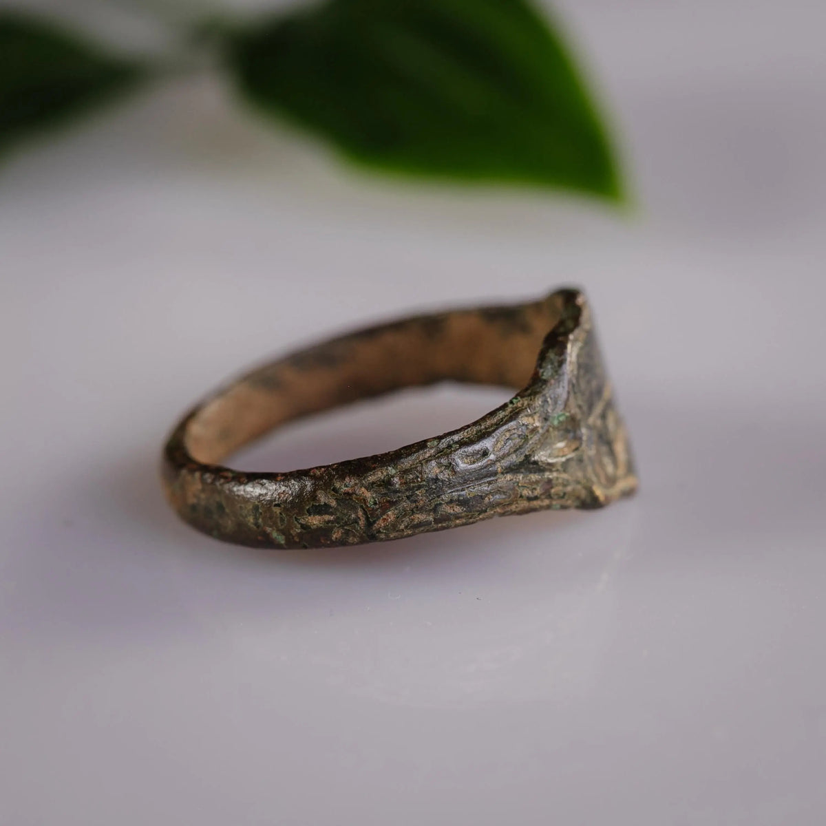 Post-Medieval Bronze Ring 'Albertus' (19th c. CE) EU 57/US 8