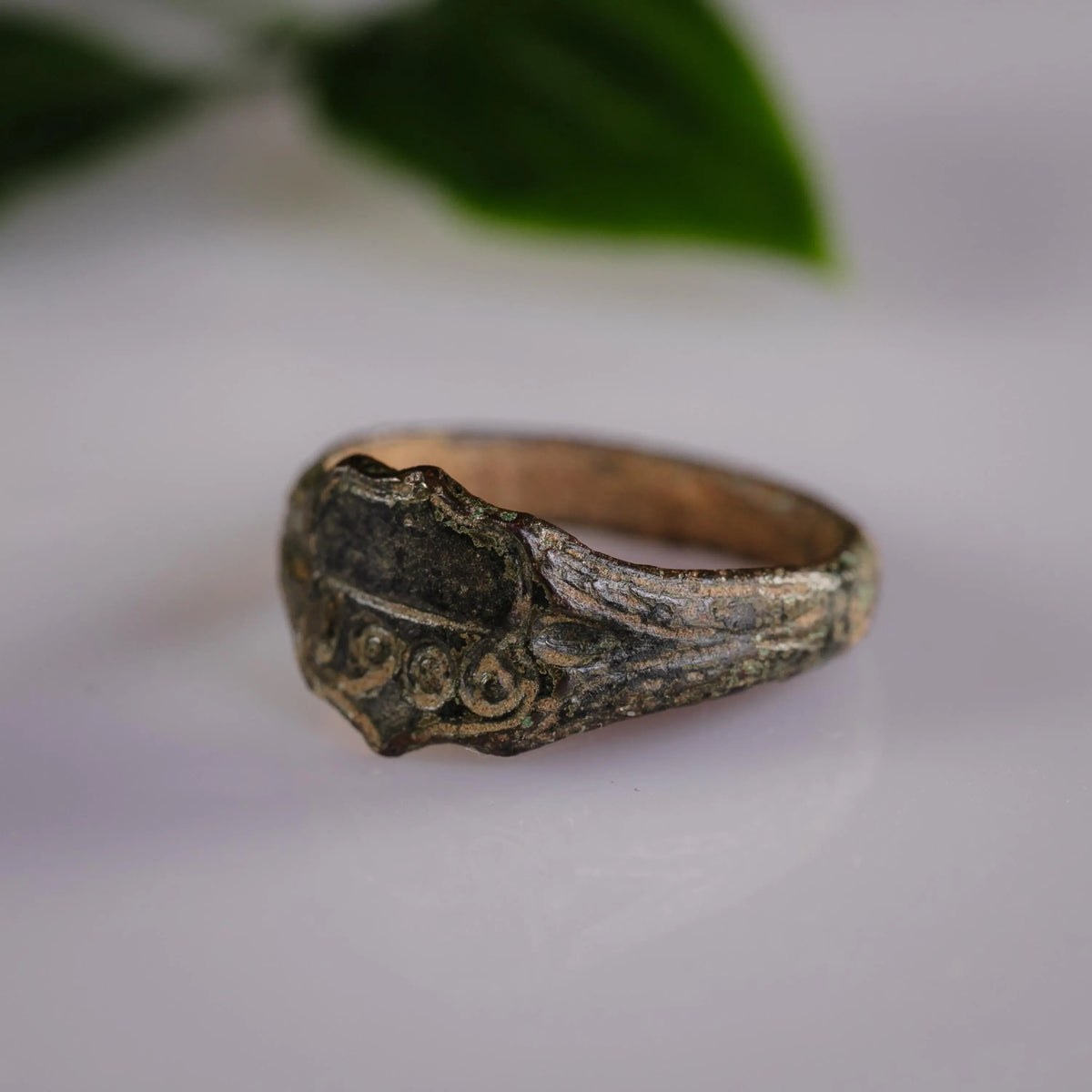 Post-Medieval Bronze Ring 'Albertus' (19th c. CE) EU 57/US 8