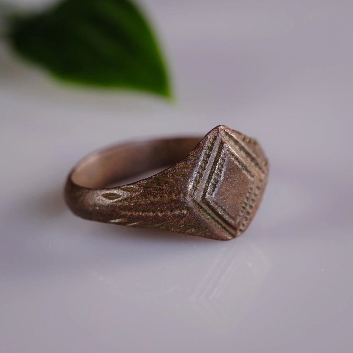 Post-Medieval Bronze Ring 'Octavius' (17th-19th c. CE) EU 60/US 9.5