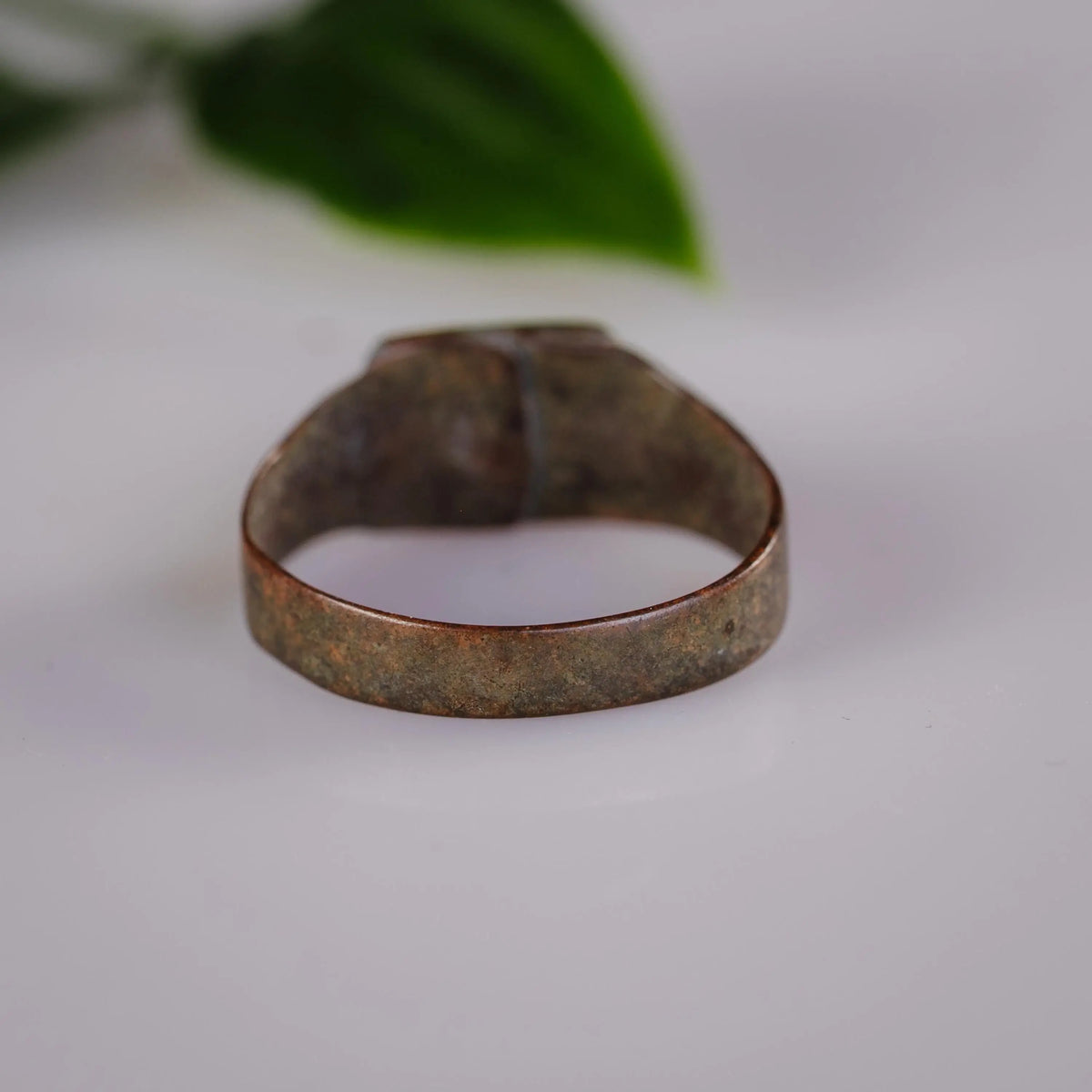 Post-Medieval Bronze Ring 'Geometra' (18th-19th c. CE) EU 54/US 7