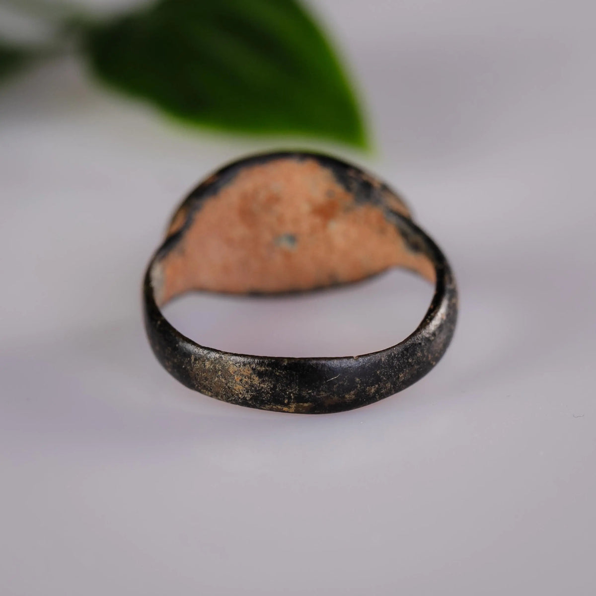 Medieval Bronze Ring 'Amandus' (12th-14th c. CE) EU 55/US 7.5