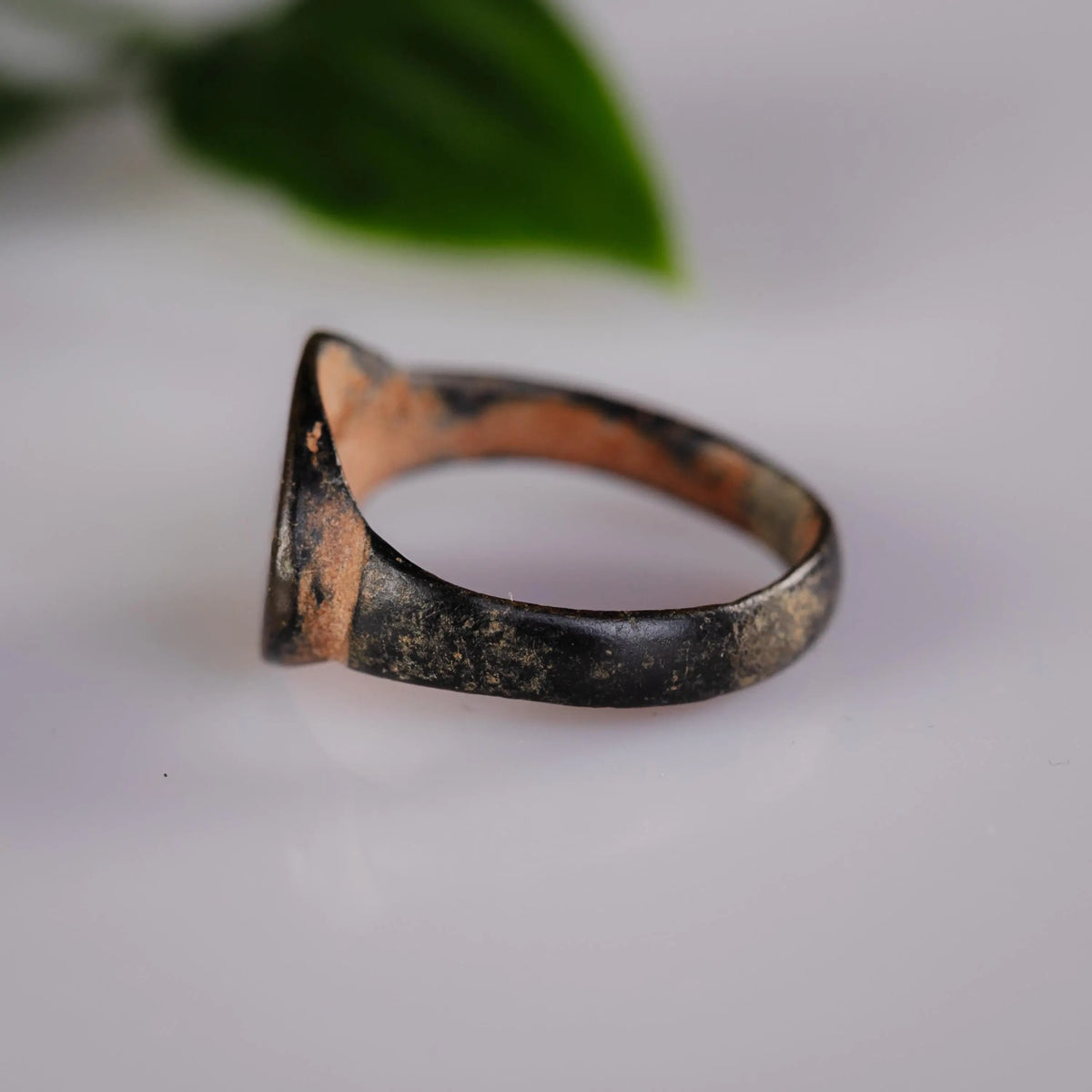 Medieval Bronze Ring 'Amandus' (12th-14th c. CE) EU 55/US 7.5