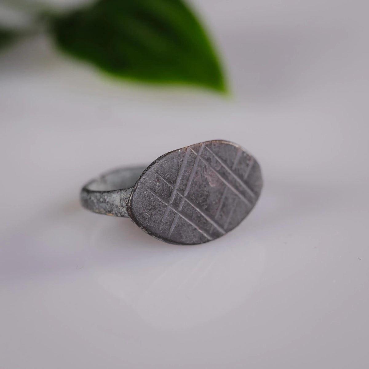 Late Roman Bronze Ring 'Rhombus' (3rd-5th c. CE) EU 47/US 4