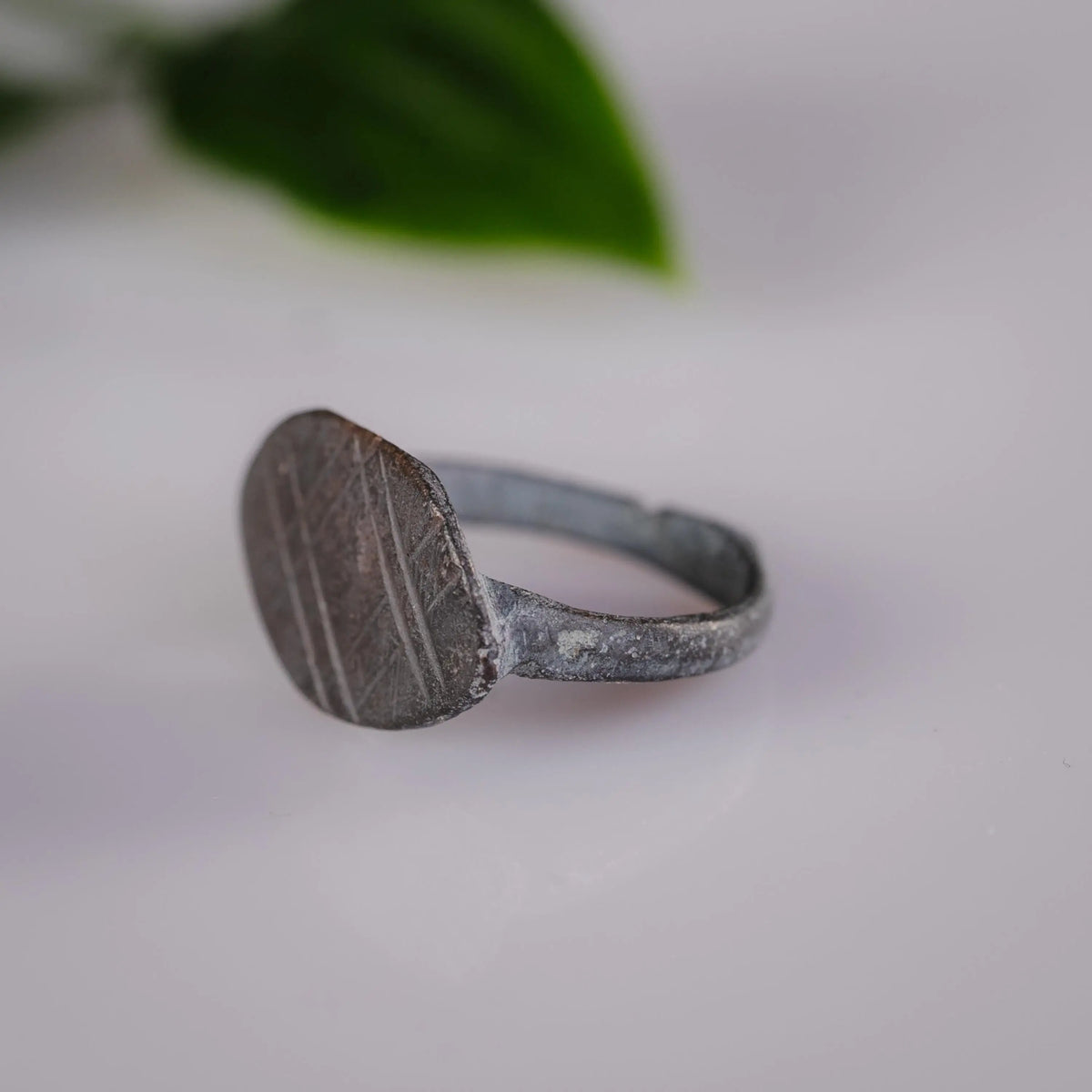 Late Roman Bronze Ring 'Rhombus' (3rd-5th c. CE) EU 47/US 4